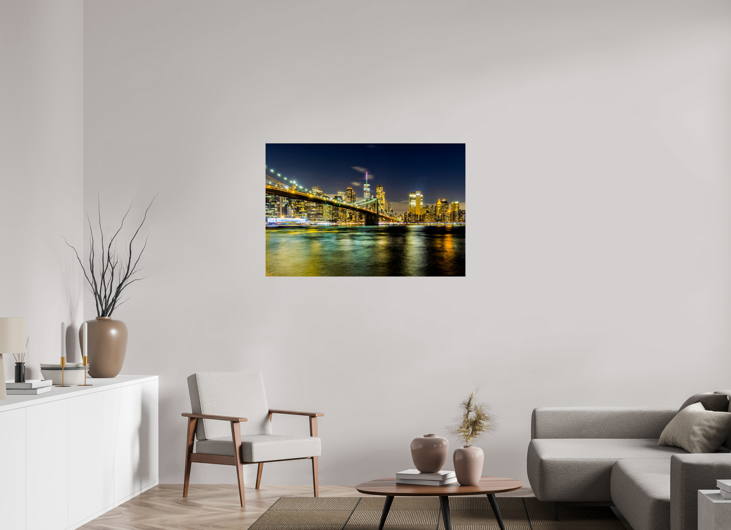 45 x 30″, Photo Print On Fuji Crystal DP II New York - Manhattan After Dark