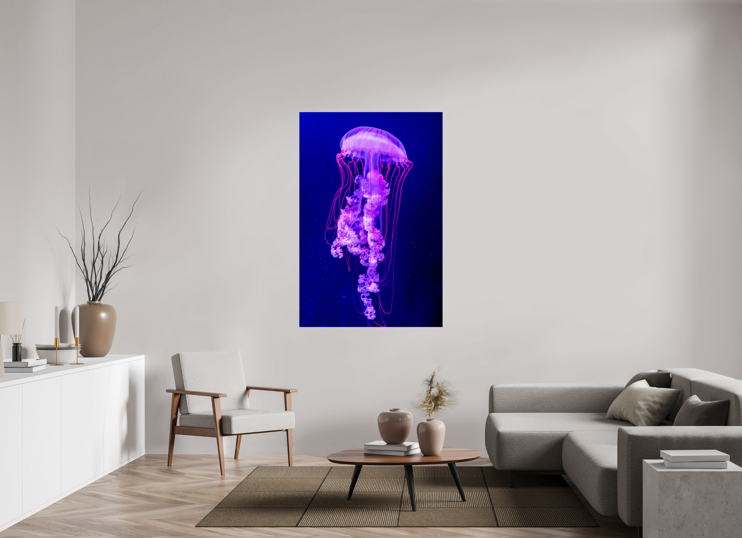 40 x 60″, Photo Print Under Acrylic Glass Electric Dreams – Fine Art Jellyfish Photography Print