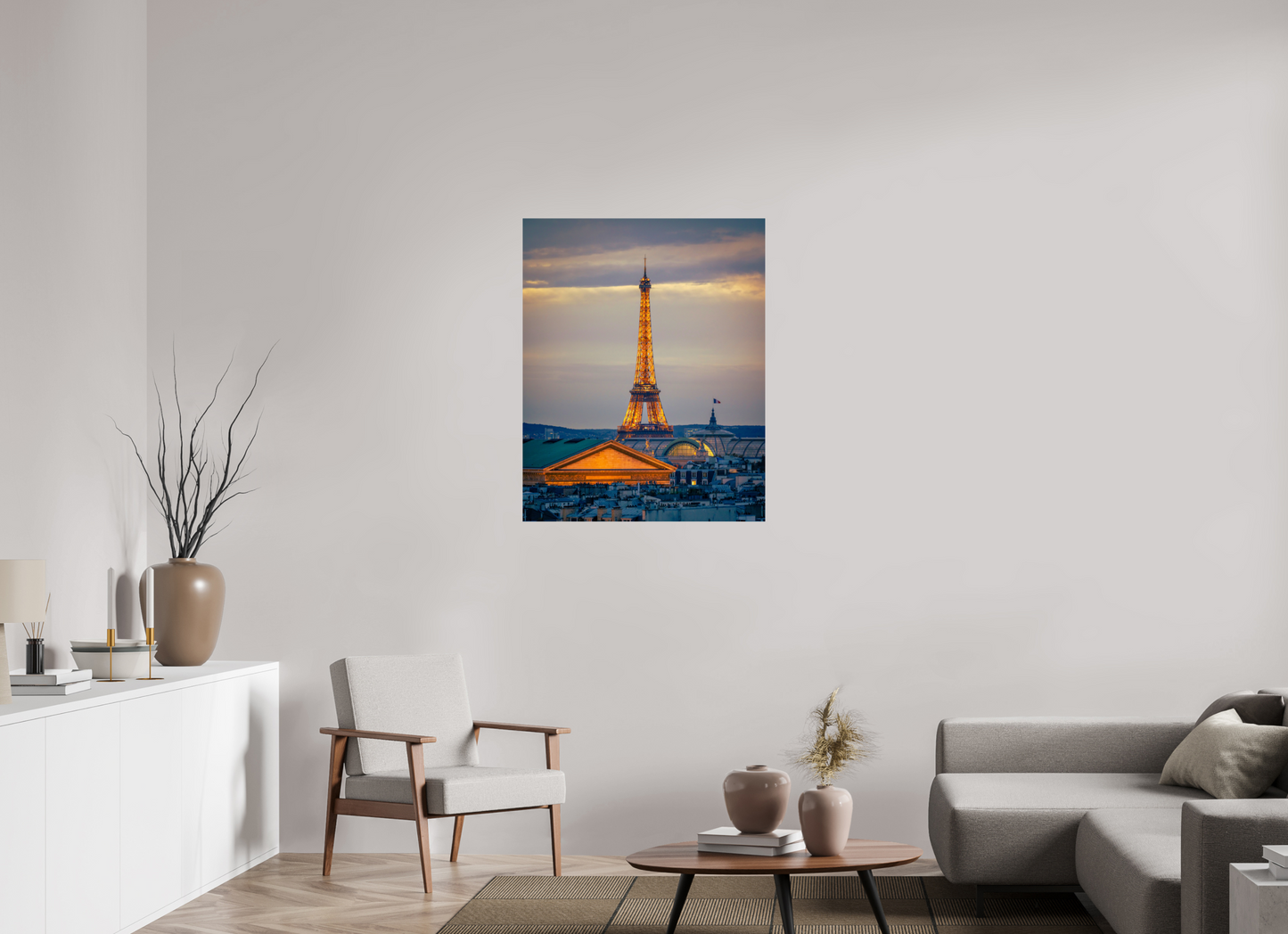 31 x 38.7″, Photo Print On Fuji Crystal DP II Paris - Golden Eiffel Tower