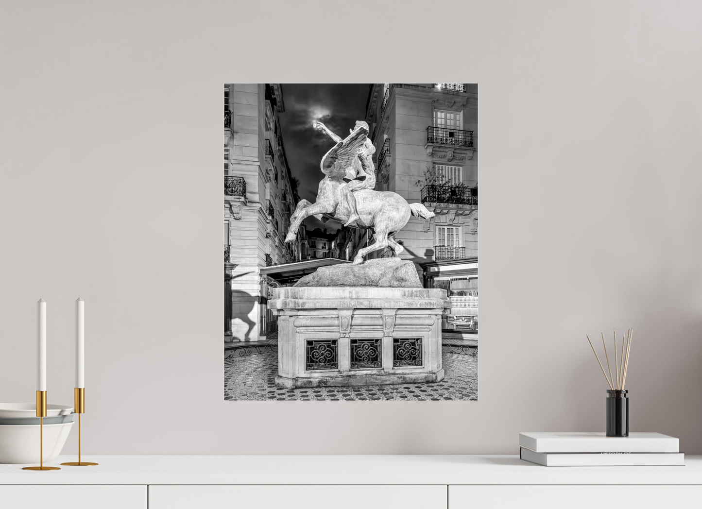 16 x 20″, Photo Print Under Acrylic Glass Pegasus Under the Moon — Paris Fine Art Photography Print