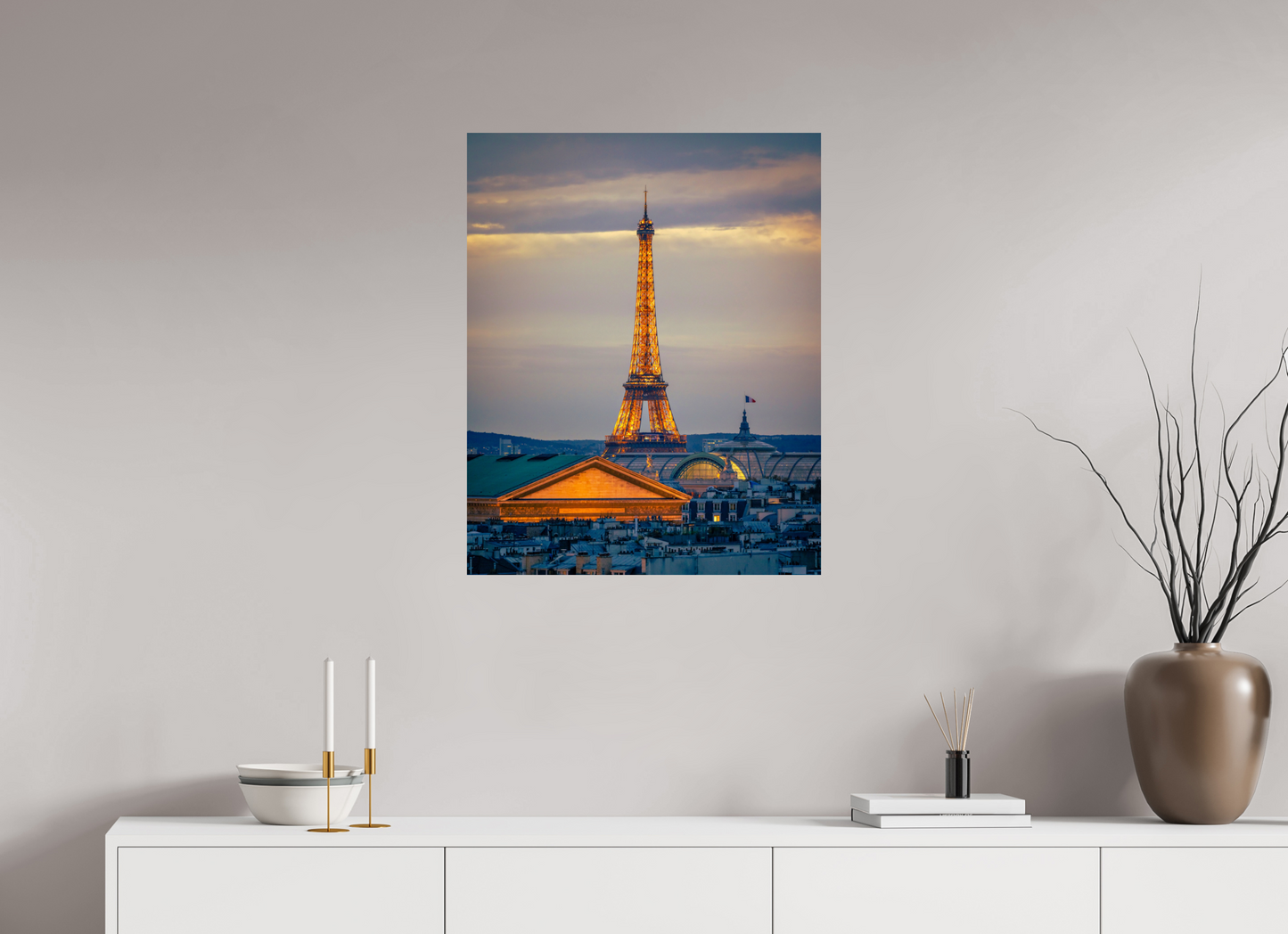 24 x 30″, Photo Print On Fuji Crystal DP II Paris - Golden Eiffel Tower