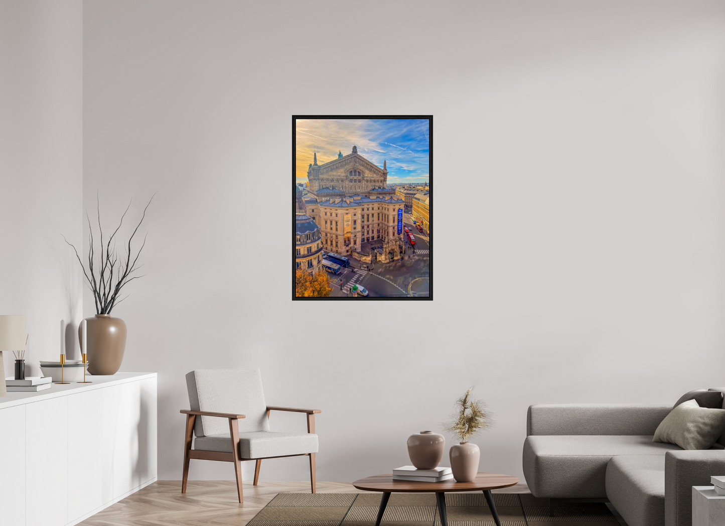 30 x 40″, Floater Frame Paris - Palais Garnier at Sunset