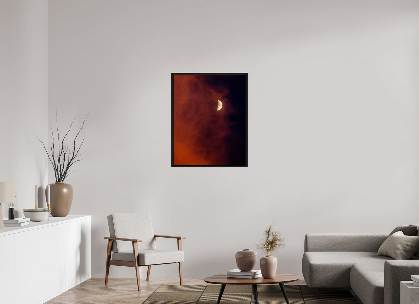 28 x 35″, Floater Frame Florida - Red Moon
