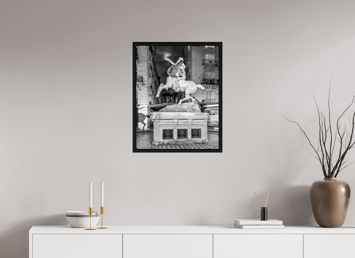 20 x 25″, Floater Frame Pegasus Under the Moon — Paris Fine Art Photography Print