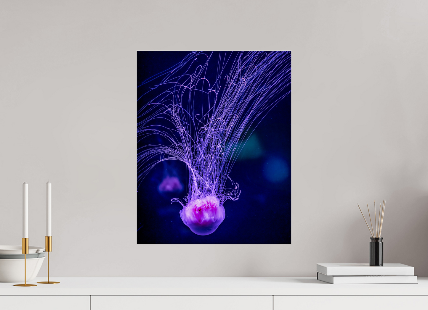 16 x 20″, Photo Print Under Acrylic Glass Ocean Calligraphy