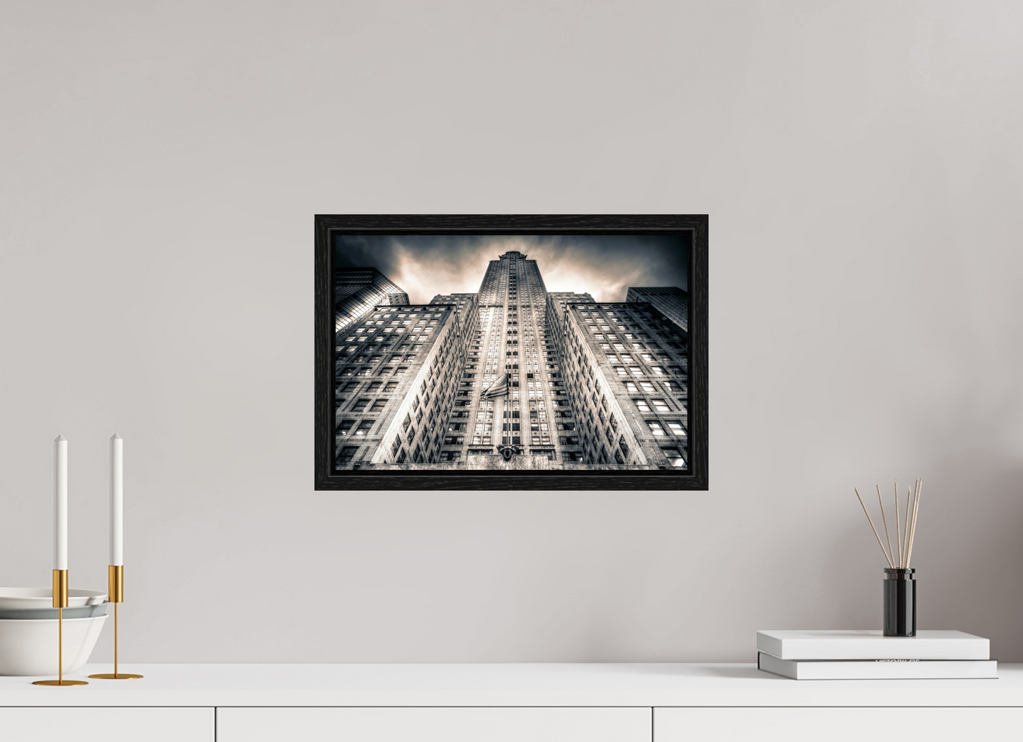 15 x 10″, Floater Frame Gotham Ascension — Chrysler Building, New York
