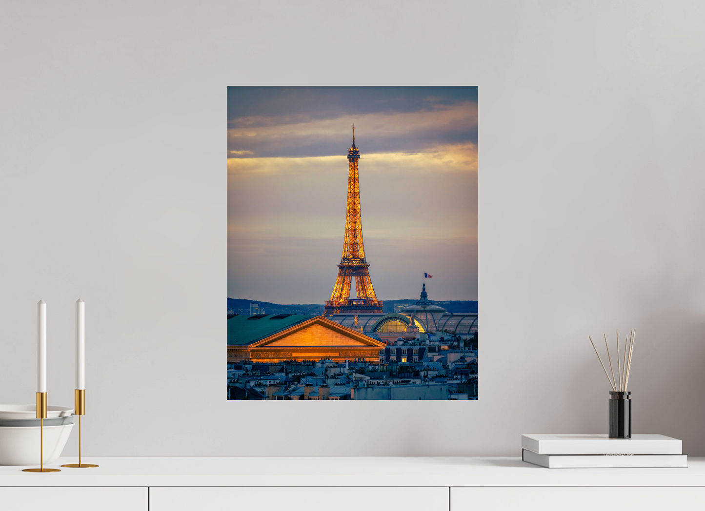 16 x 20″, Photo Print On Fuji Crystal DP II Paris - Golden Eiffel Tower