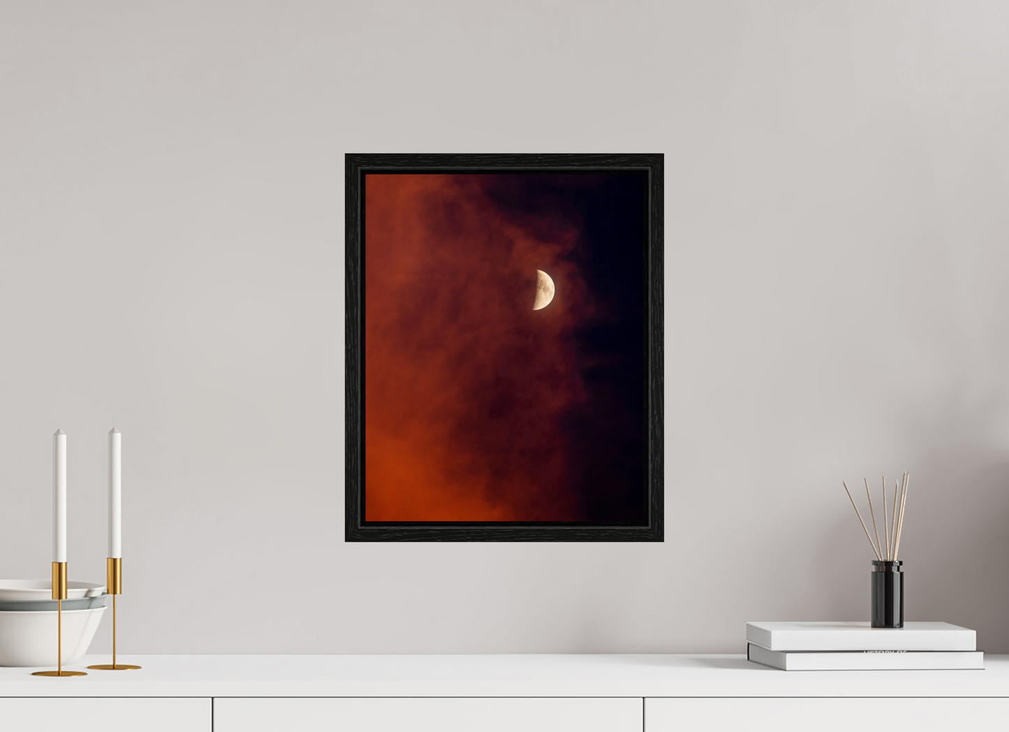 12 x 15″, Floater Frame Florida - Red Moon