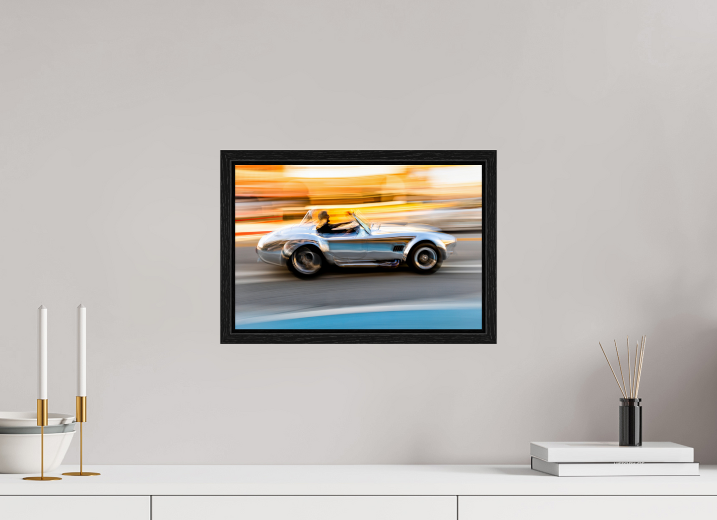 15 x 10″, Floater Frame Cobra in Motion — Fine Art Automotive Photograph