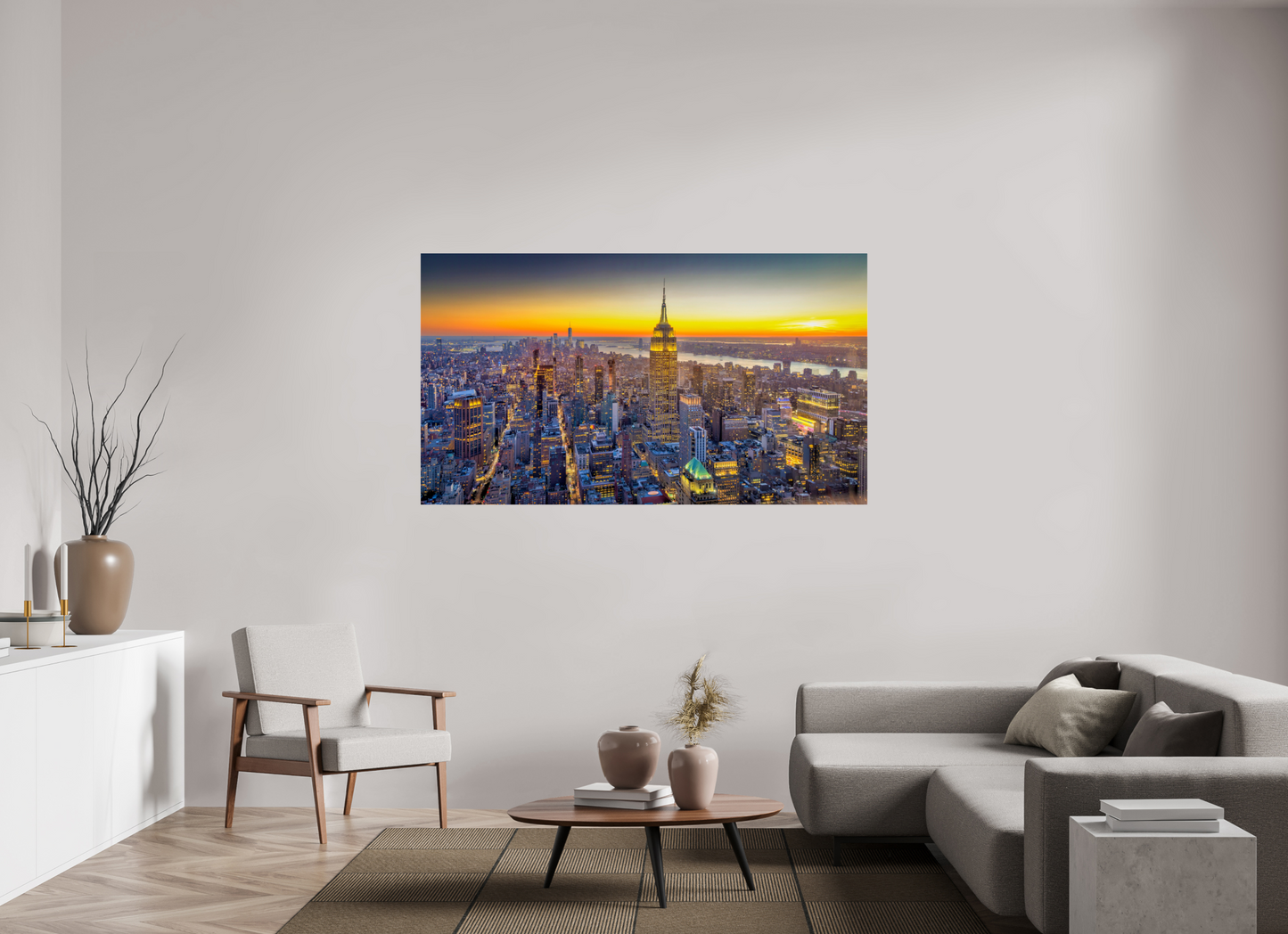 70 x 39.4″, Photo Print Under Acrylic Glass New York - Urban Glow