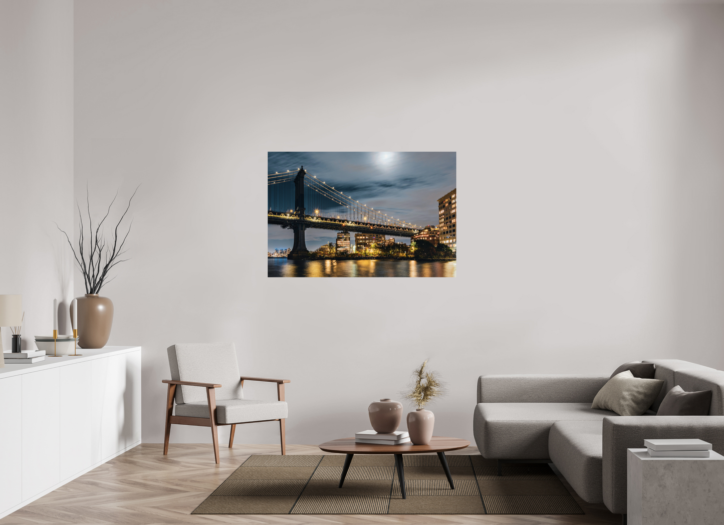 54 x 36″, Photo Print On Fuji Crystal DP II New York - Manhattan Bridge