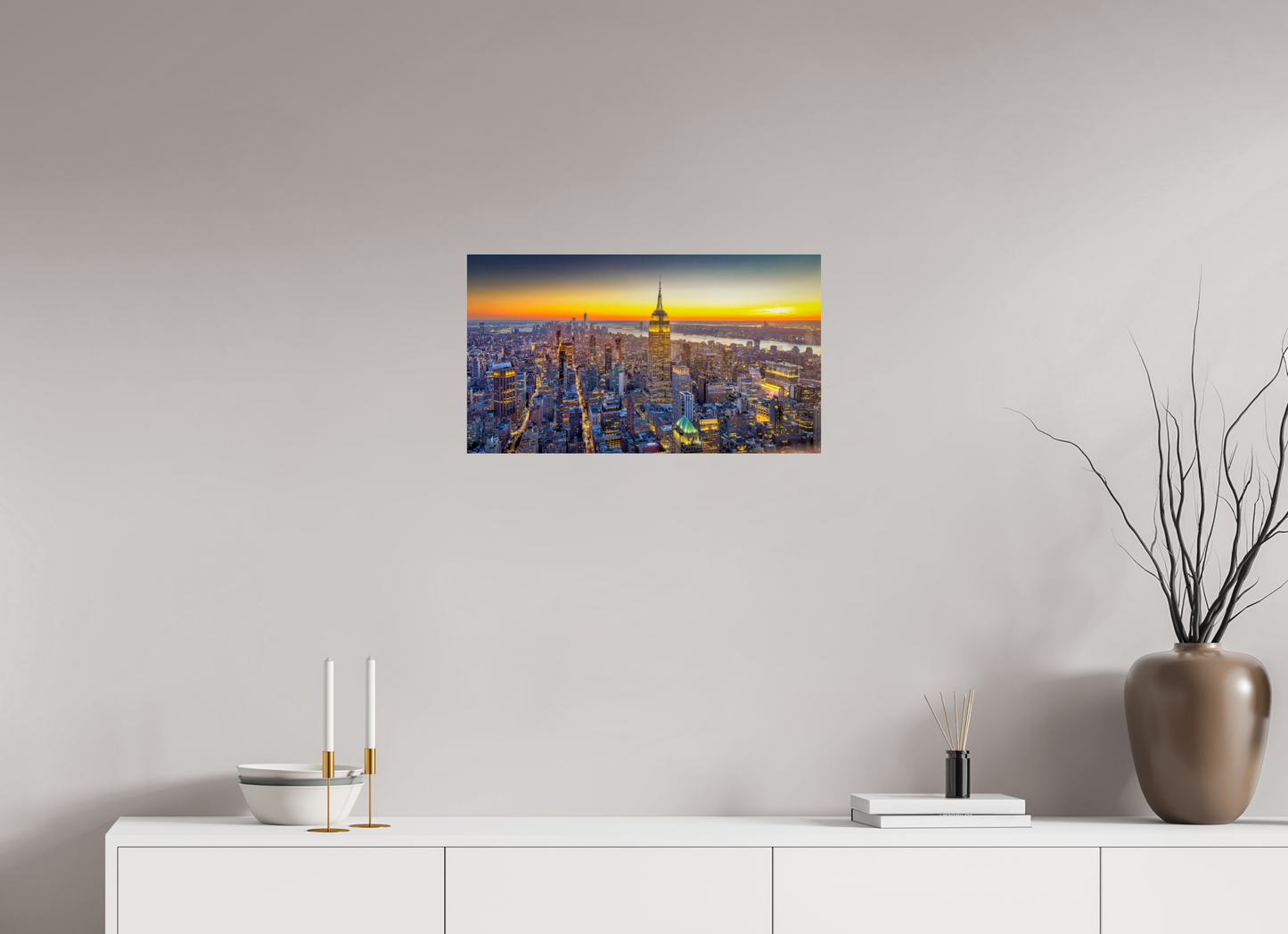 24 x 13.5″, Photo Print On Fuji Crystal DP II New York - Urban Glow