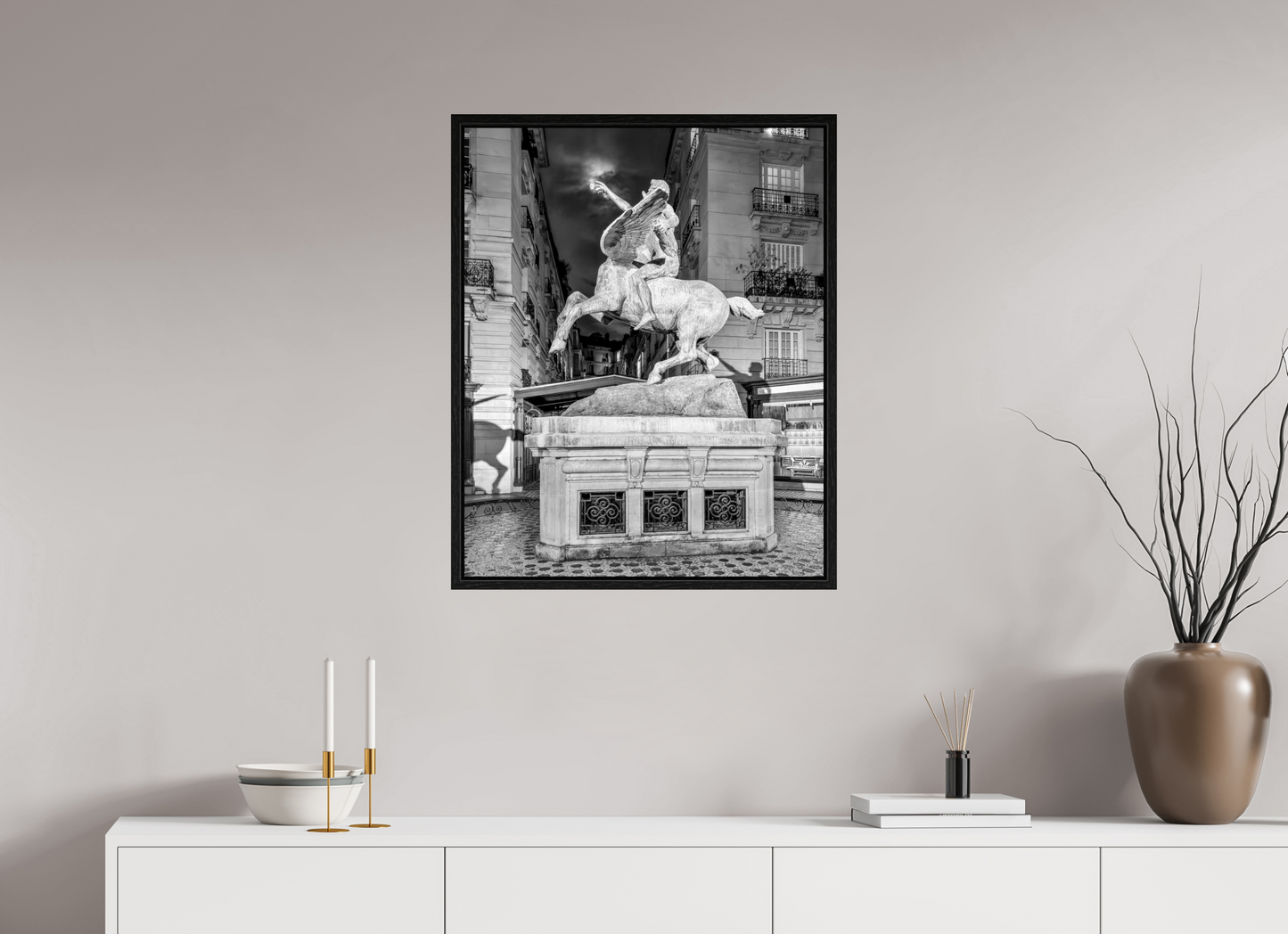 24 x 30″, Floater Frame Pegasus Under the Moon — Paris Fine Art Photography Print