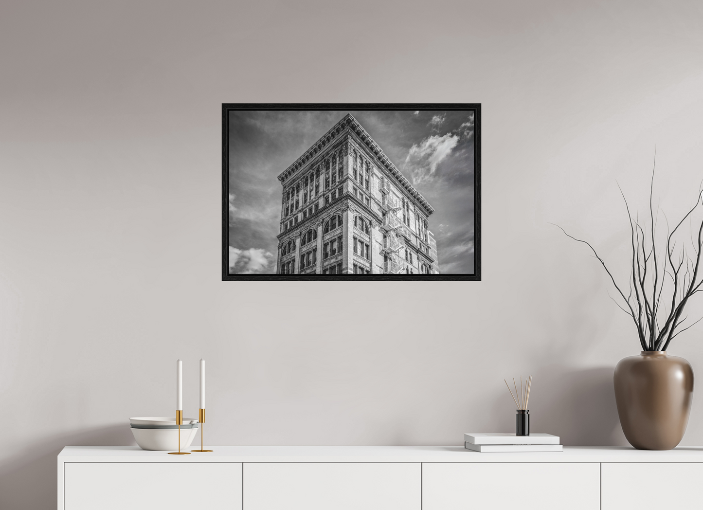 30 x 20″, Floater Frame New York - Soho Facade