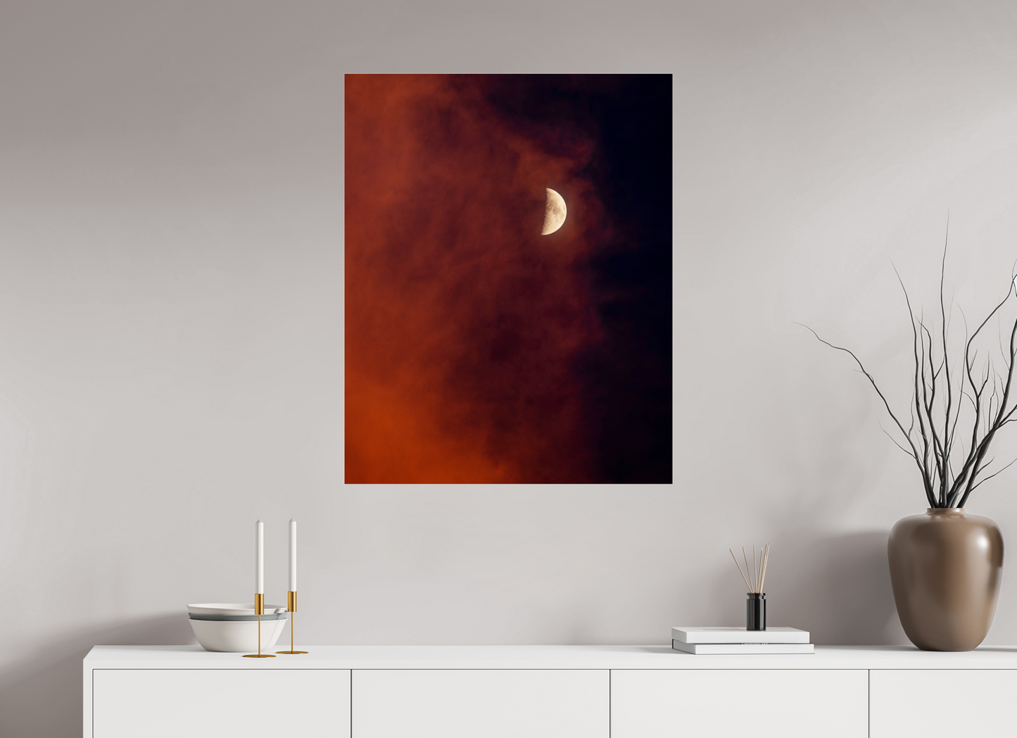 28 x 35″, Photo Print Under Acrylic Glass Florida - Red Moon