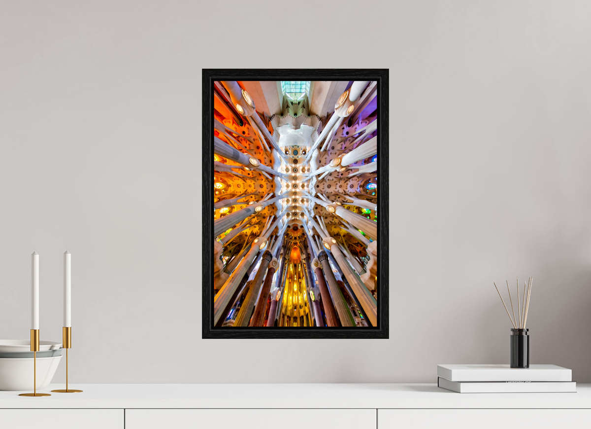 12 x 18.1″, Floater Frame Gaudí’s Celestial Geometry — Sagrada Família, Barcelona