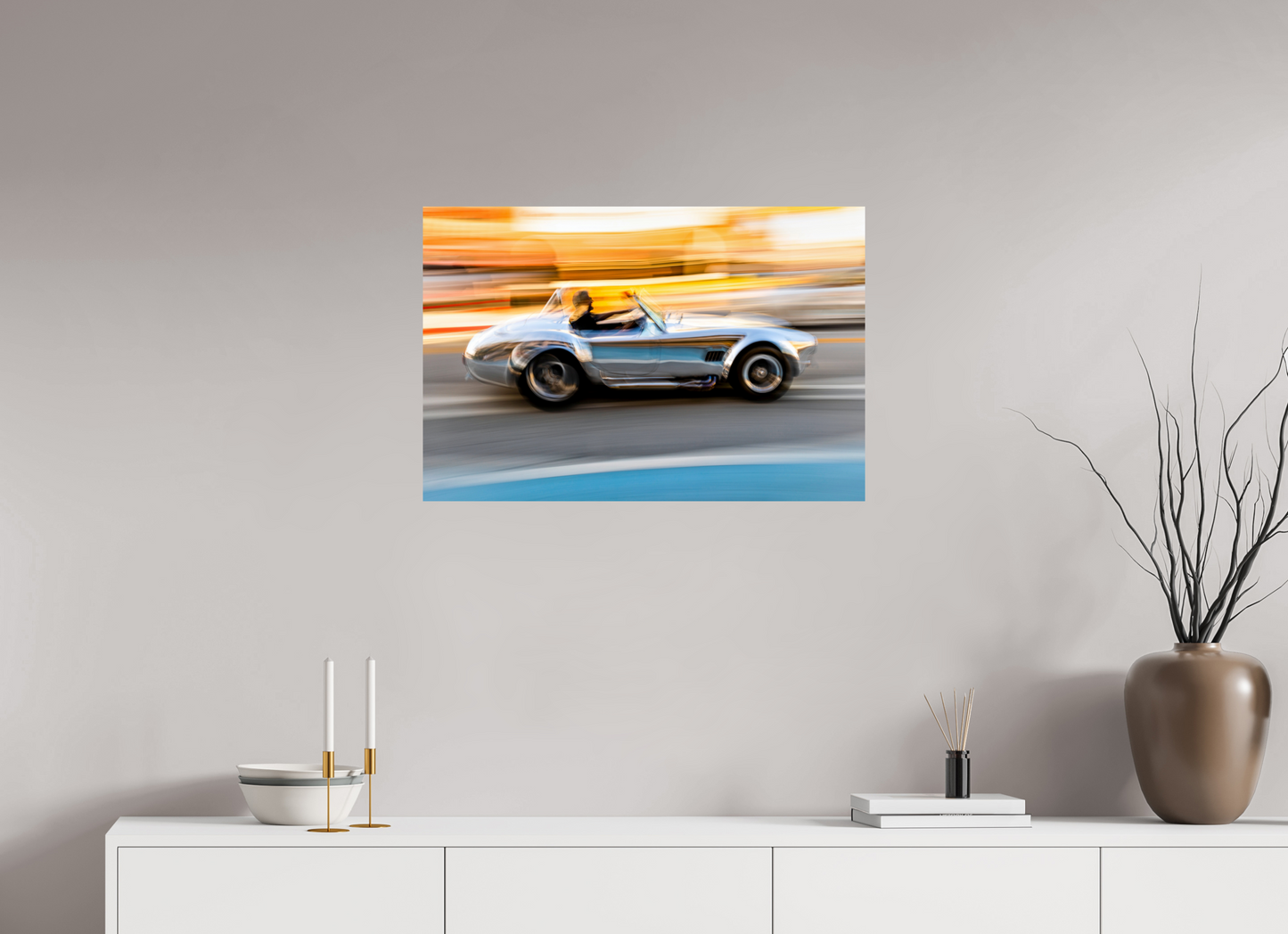 30 x 20″, Photo Print On Fuji Crystal DP II Cobra in Motion — Fine Art Automotive Photograph
