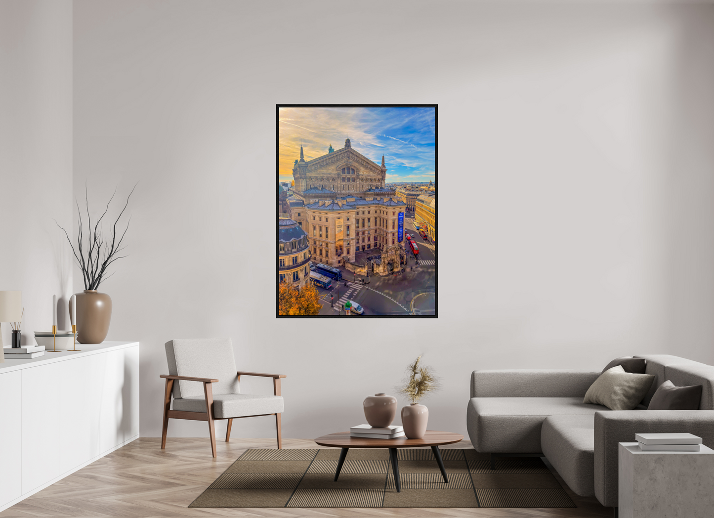 45 x 60″, Floater Frame Paris - Palais Garnier at Sunset