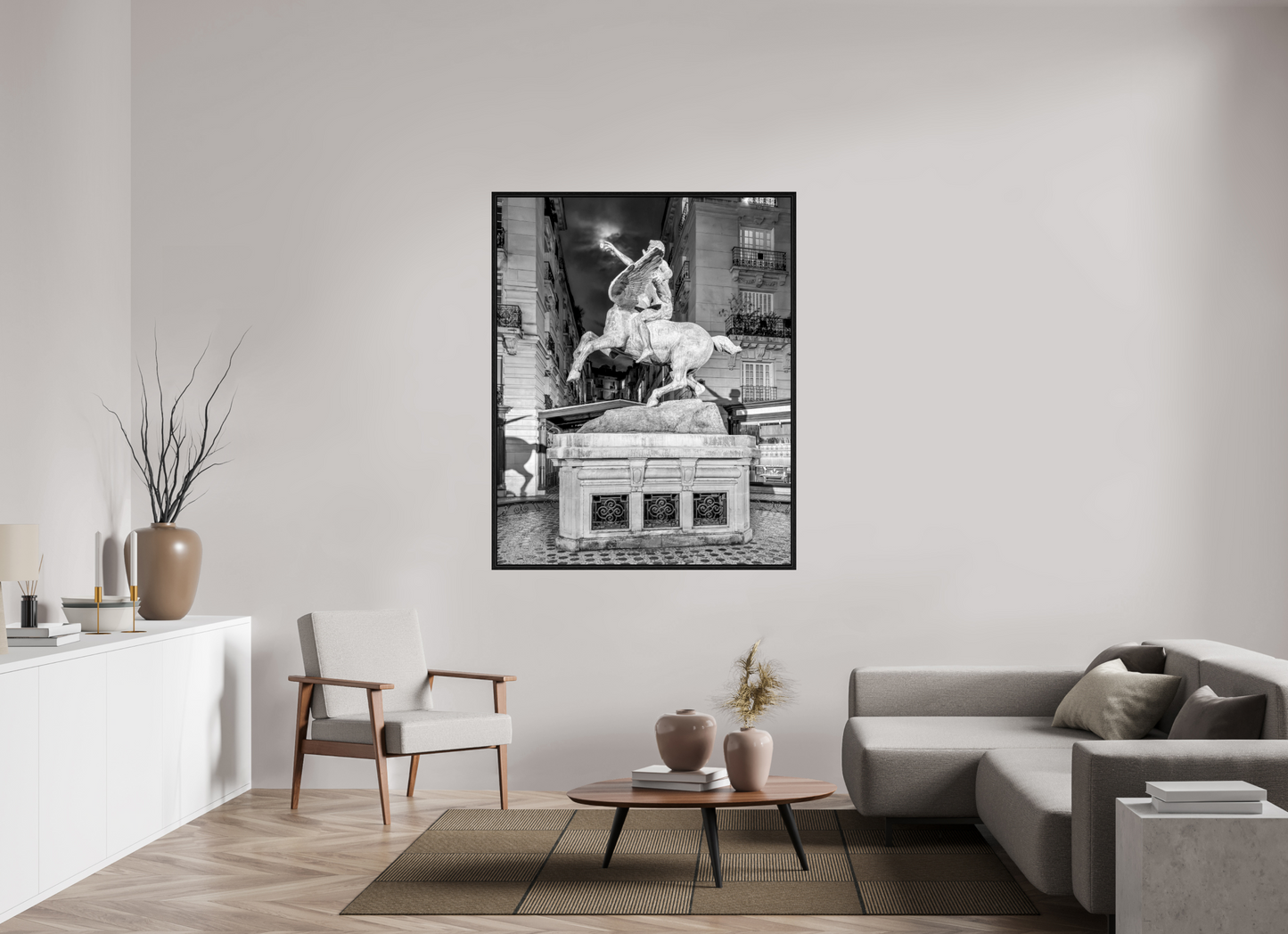 47 x 58.8″, Floater Frame Pegasus Under the Moon — Paris Fine Art Photography Print