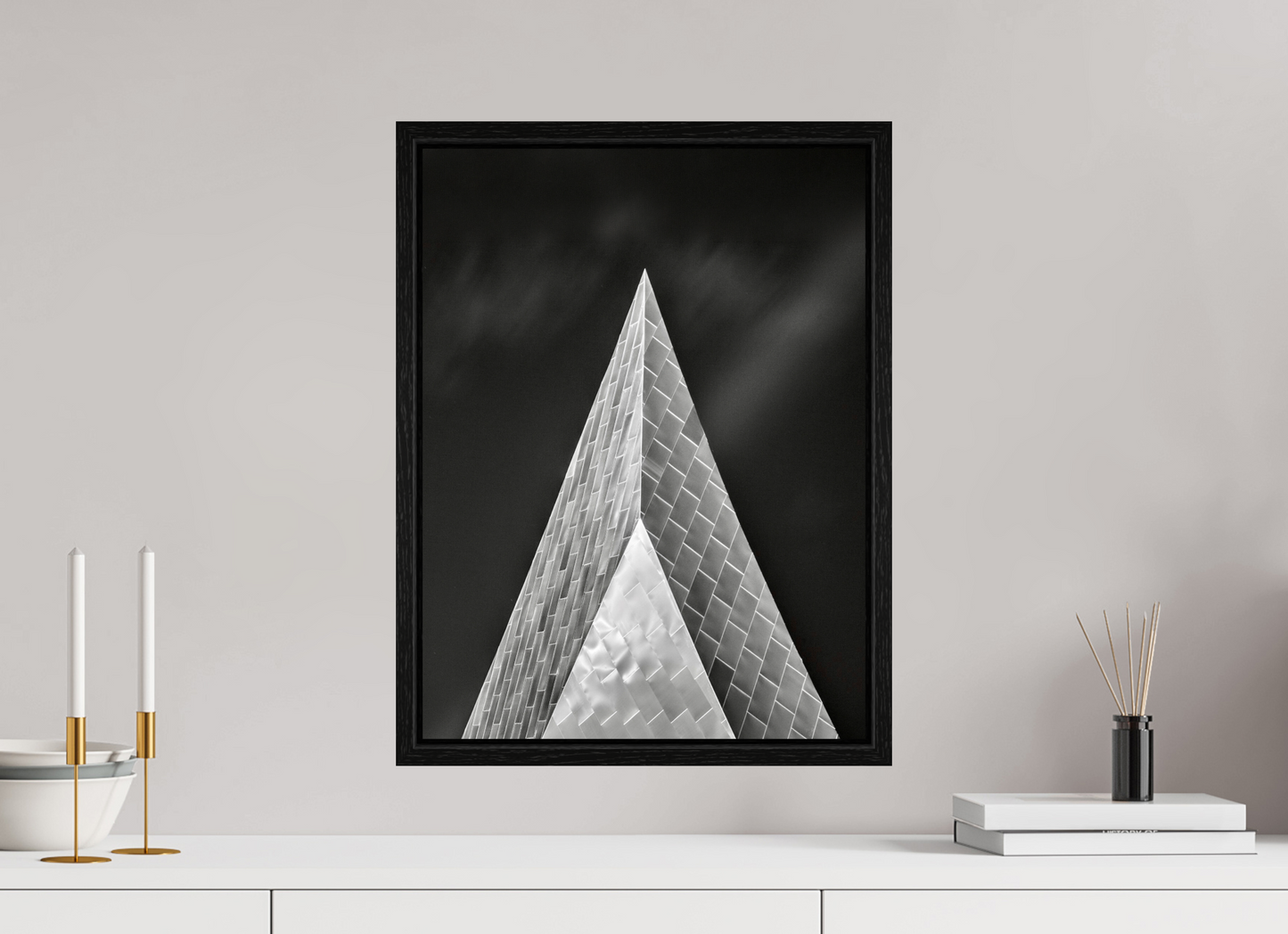 15 x 20″, Floater Frame Into the Black — Fine Art Architectural Photography