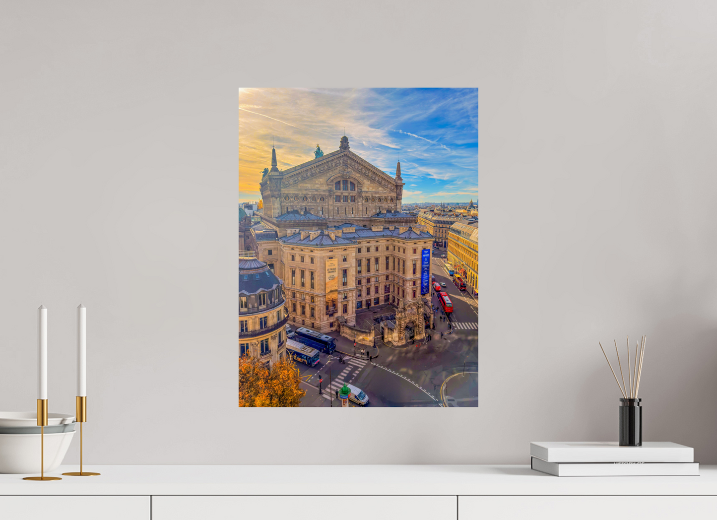 15 x 20″, Photo Print On Fuji Crystal DP II Paris - Palais Garnier at Sunset