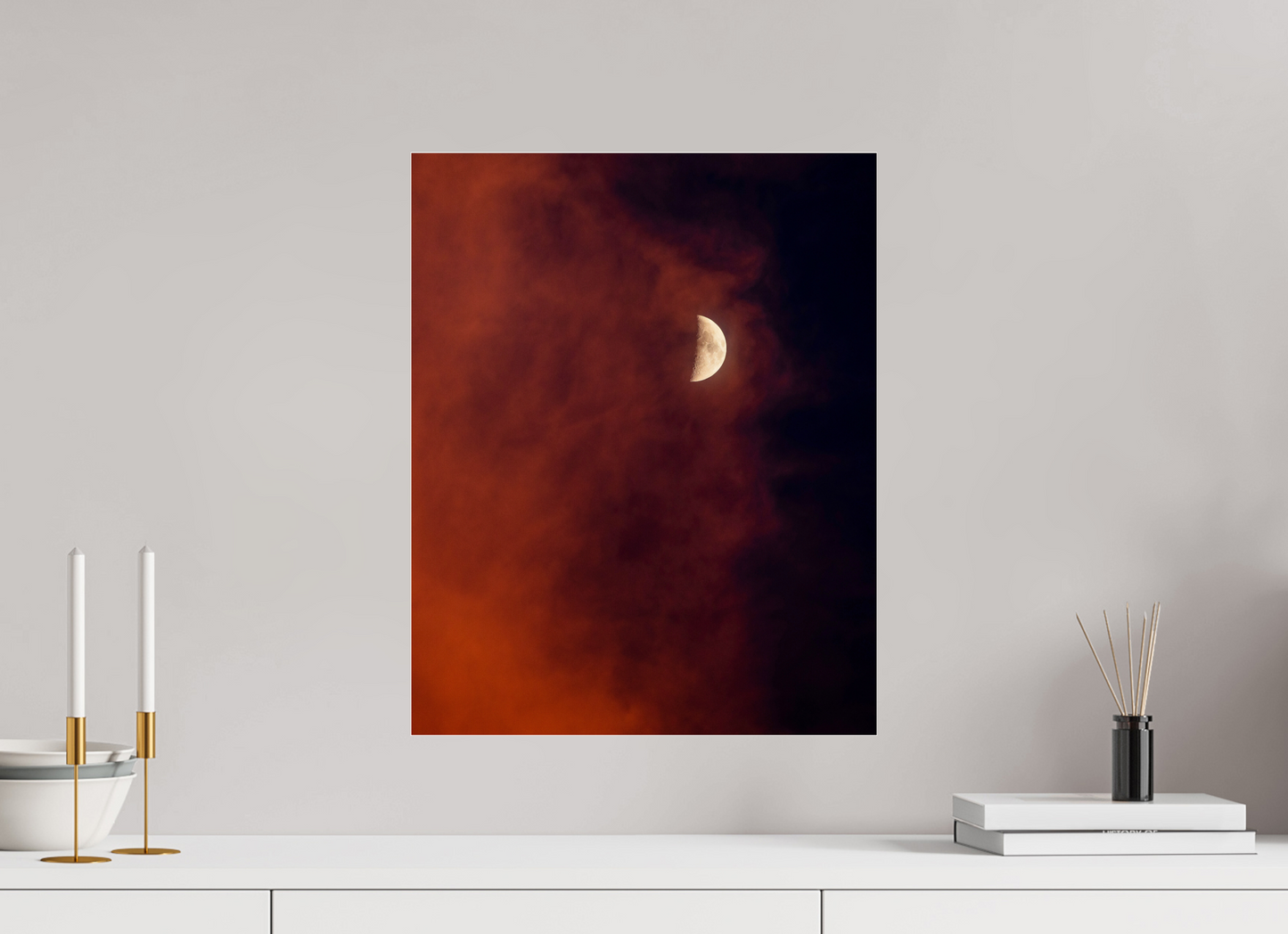 16 x 20″, Photo Print Under Acrylic Glass Florida - Red Moon
