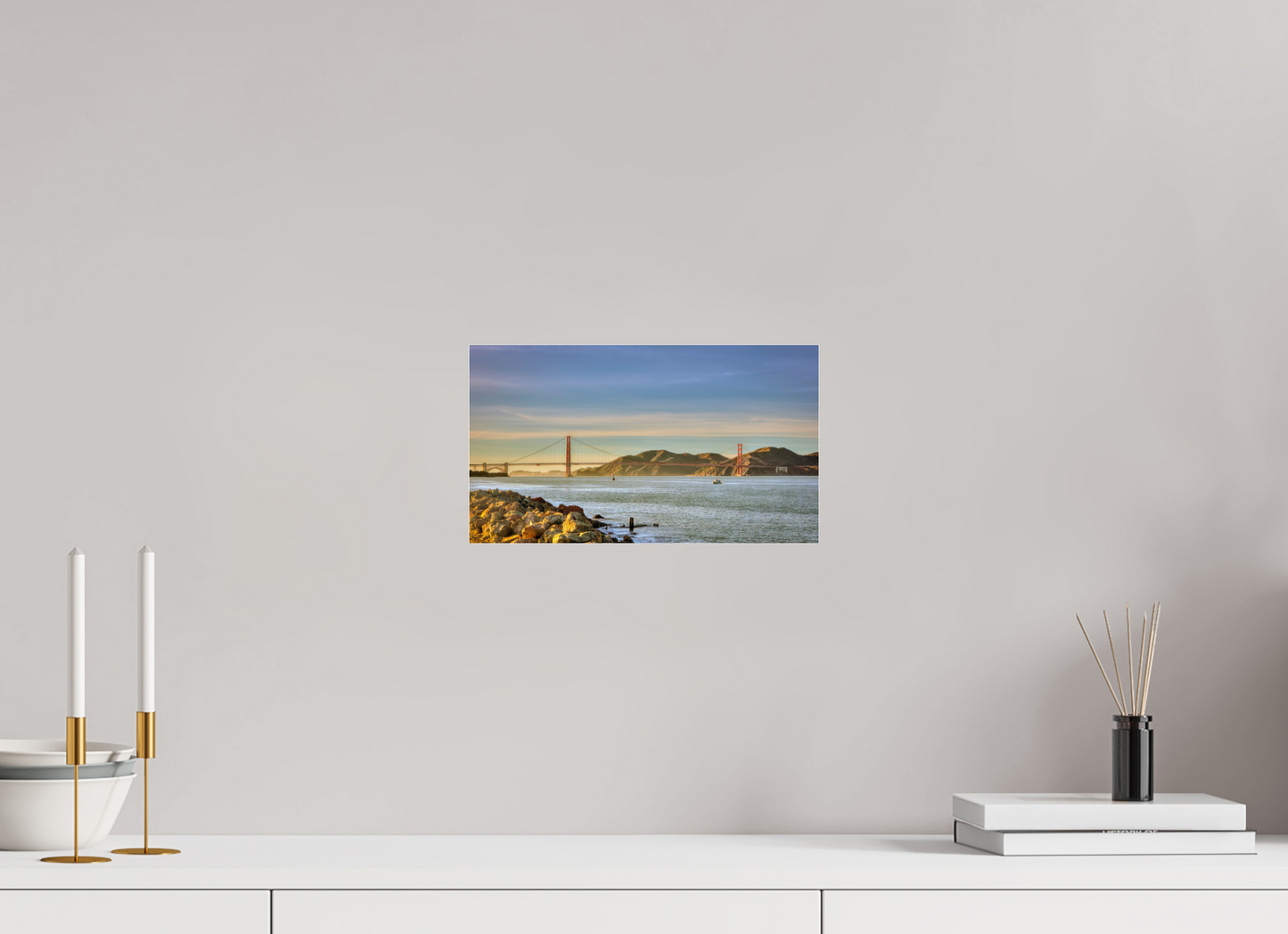 12 x 6.8″, Photo Print Under Acrylic Glass California - Golden Gate Bridge 2