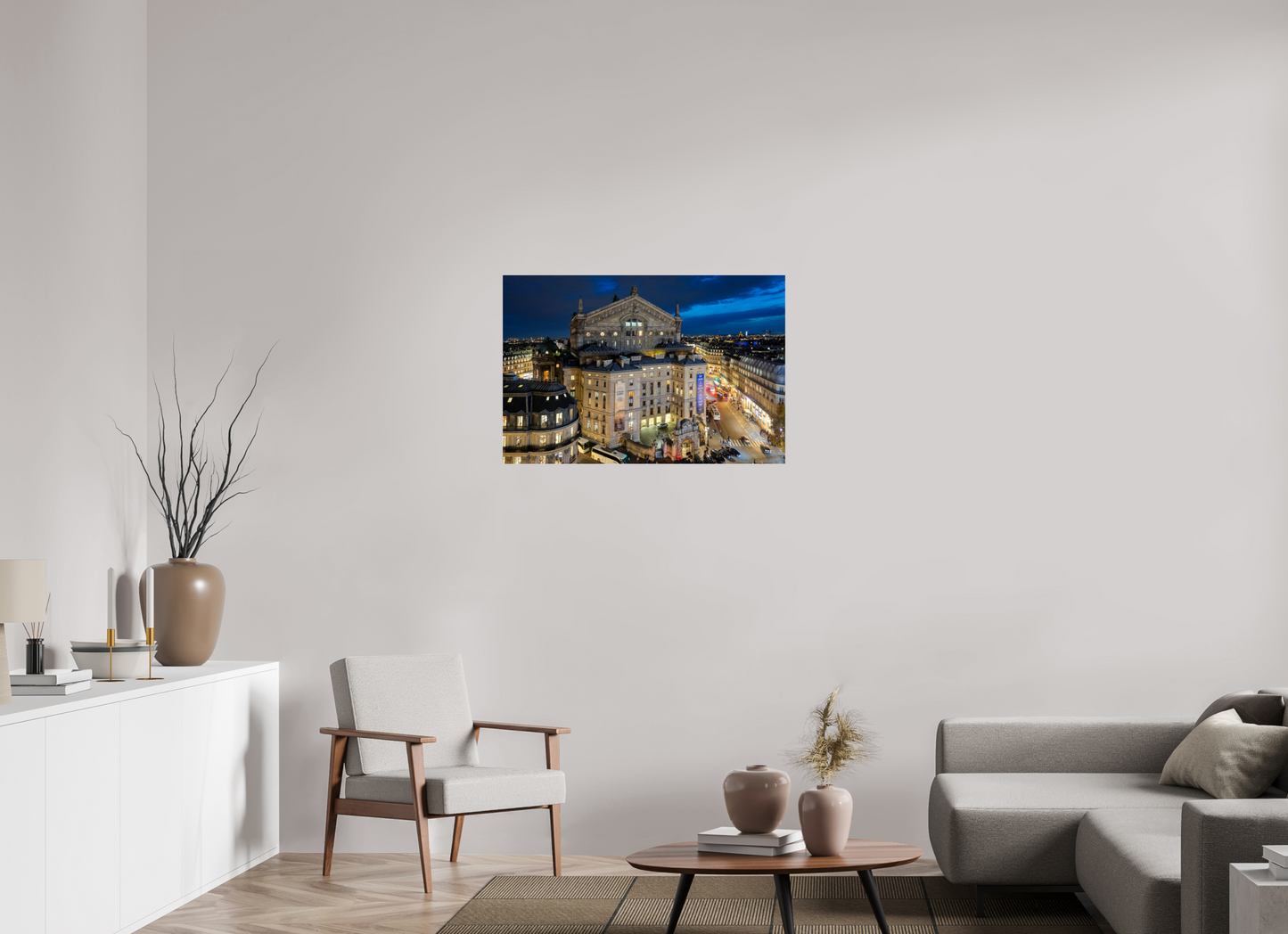 36 x 24″, Photo Print Under Acrylic Glass Paris - Palais Garnier during the blue hour