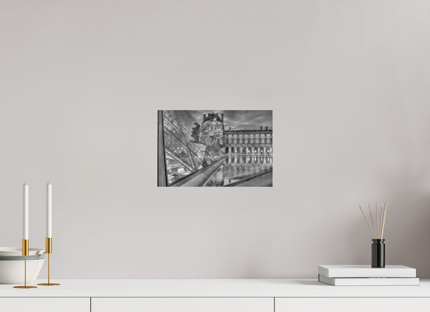 12 x 8″, Photo Print On Fuji Crystal DP II Paris - Le Louvre by Night