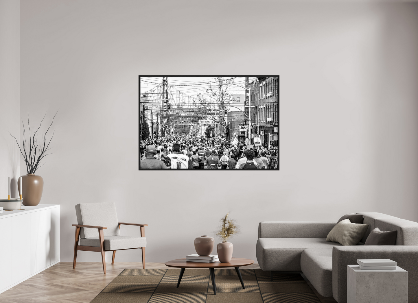 66 x 44″, Floater Frame The Pack — NYC Marathon
