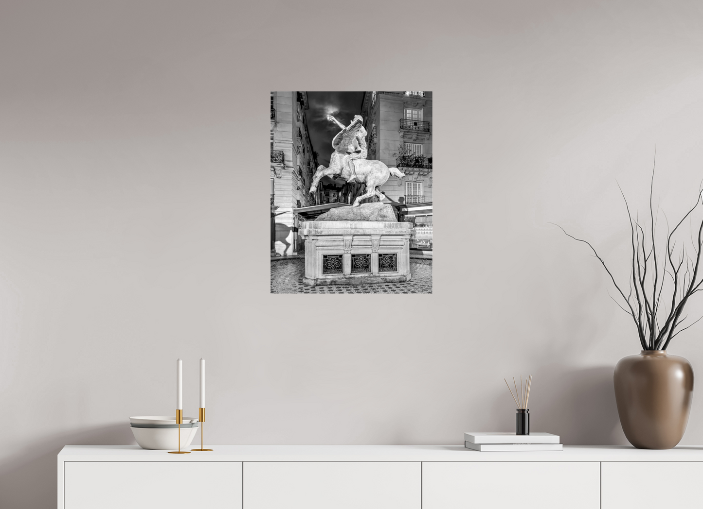 20 x 25″, Photo Print Under Acrylic Glass Pegasus Under the Moon — Paris Fine Art Photography Print