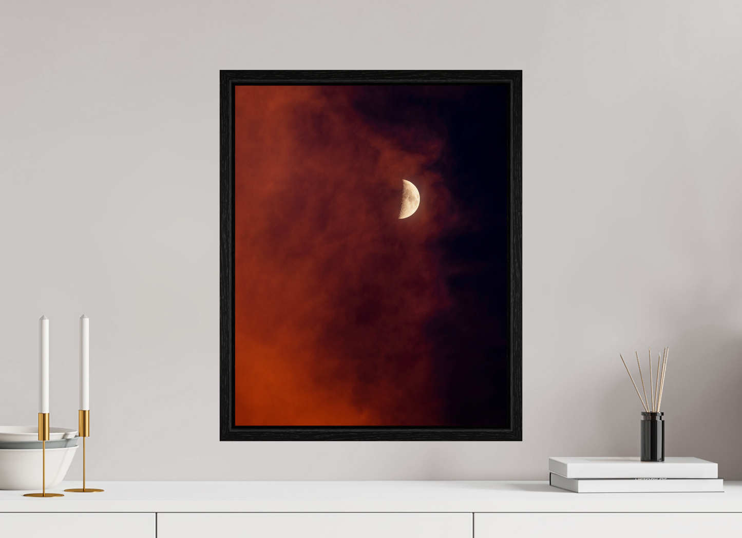 16 x 20″, Floater Frame Florida - Red Moon