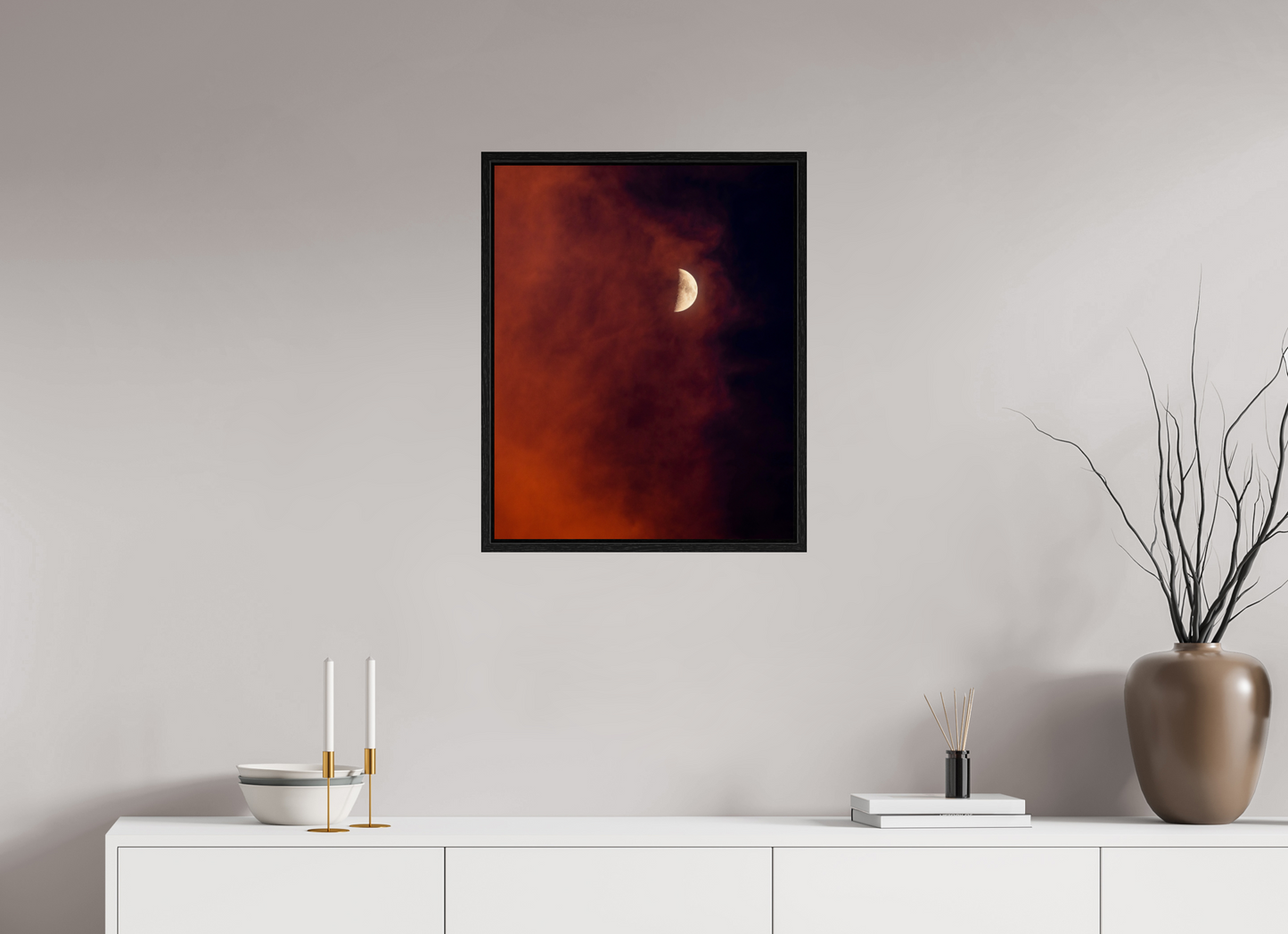 20 x 25″, Floater Frame Florida - Red Moon