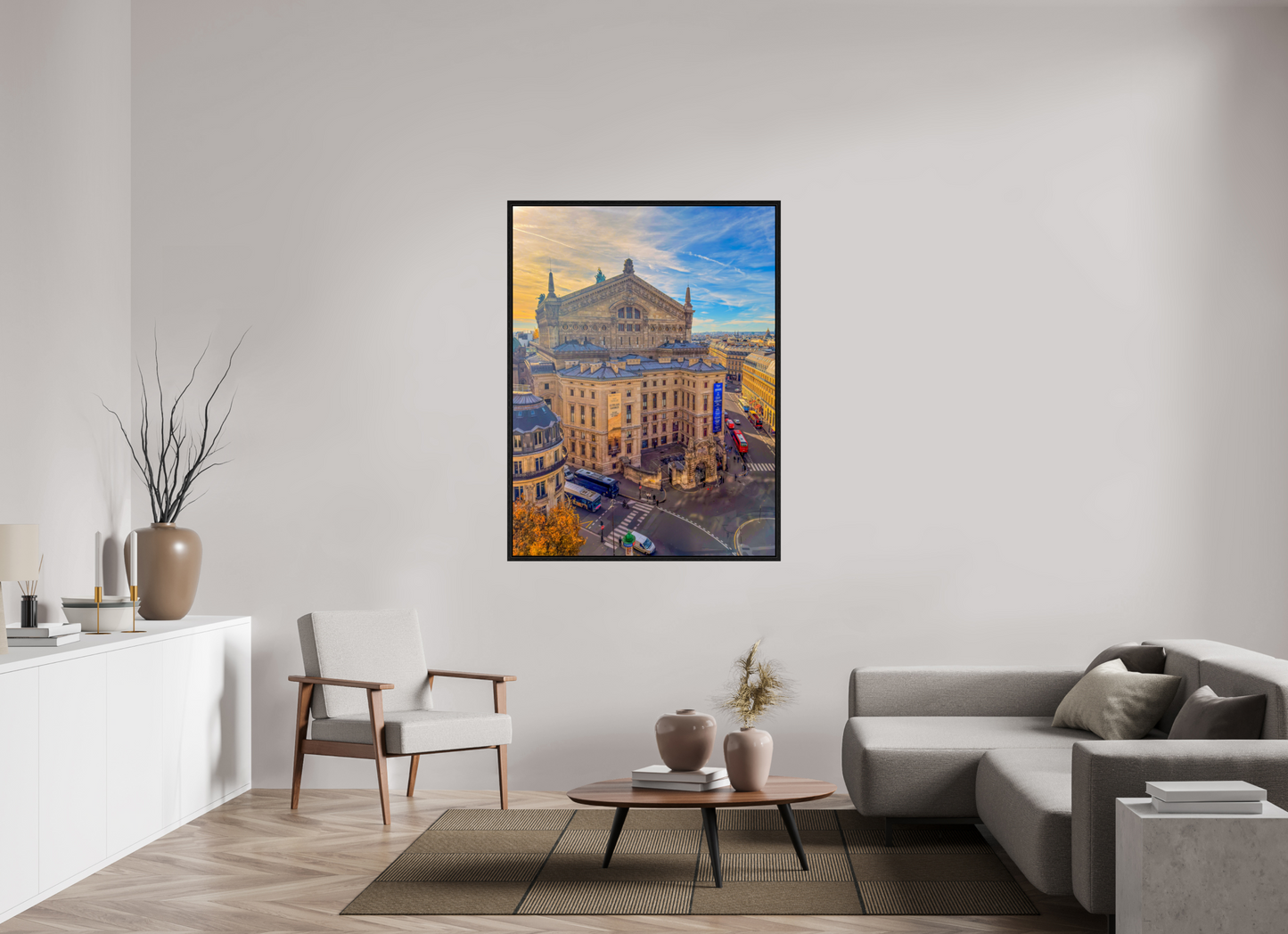 42 x 56″, Floater Frame Paris - Palais Garnier at Sunset