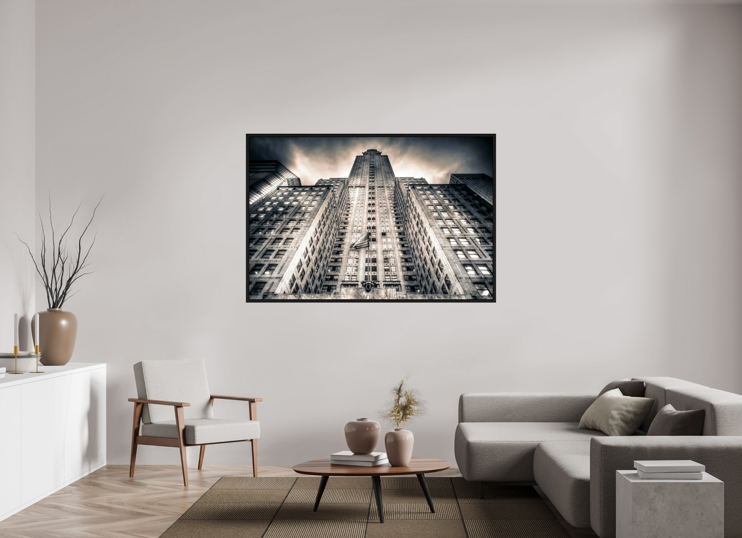 66 x 44″, Floater Frame Gotham Ascension — Chrysler Building, New York