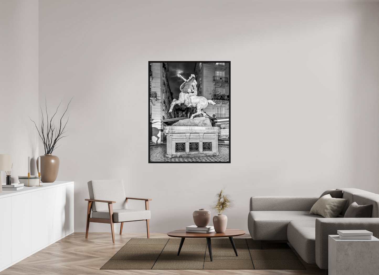 43 x 53.8″, Floater Frame Pegasus Under the Moon — Paris Fine Art Photography Print