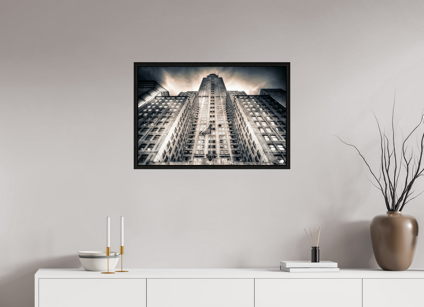 30 x 20″, Floater Frame Gotham Ascension — Chrysler Building, New York