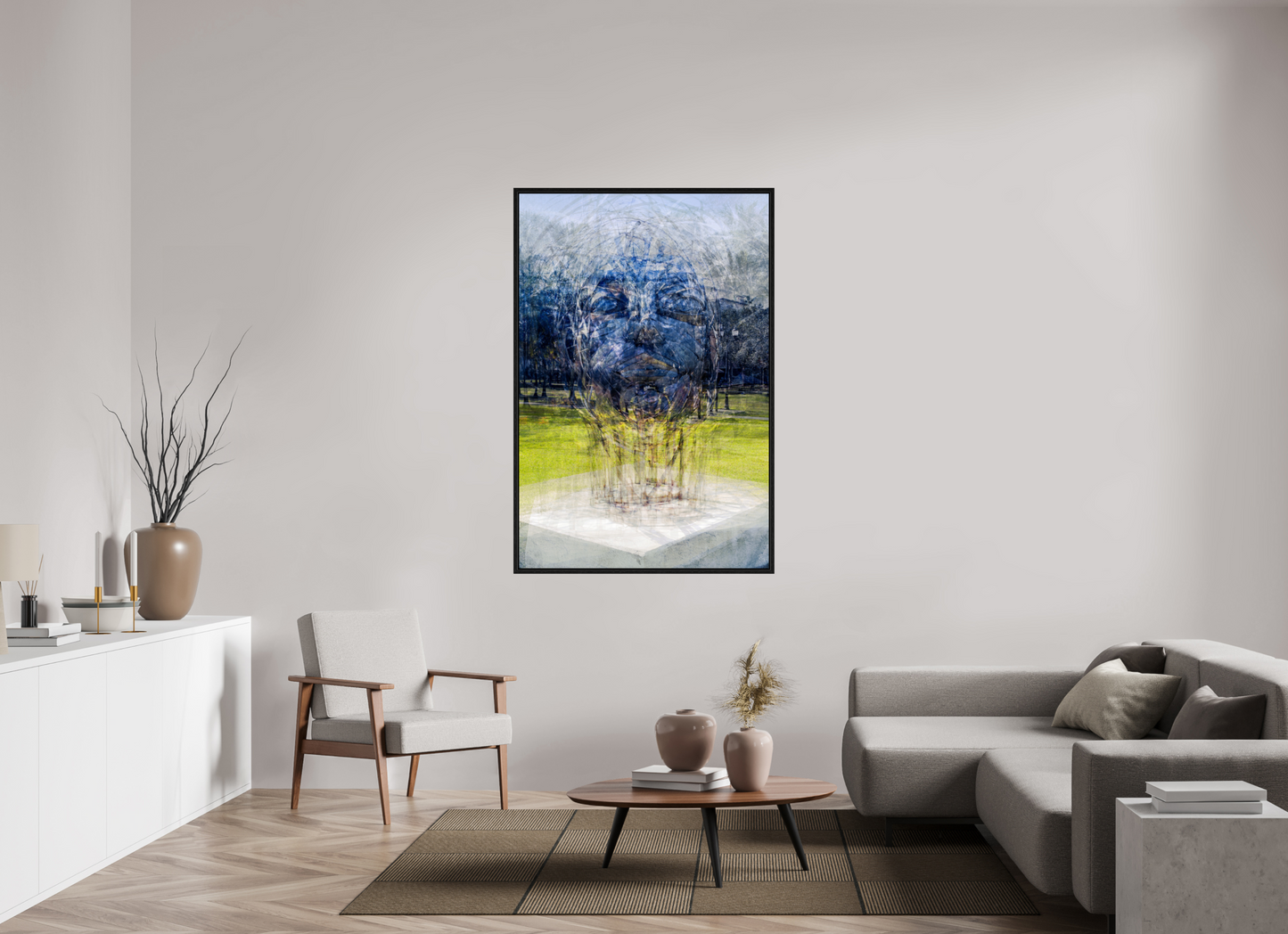 40 x 60″, Floater Frame Echoes of Identity