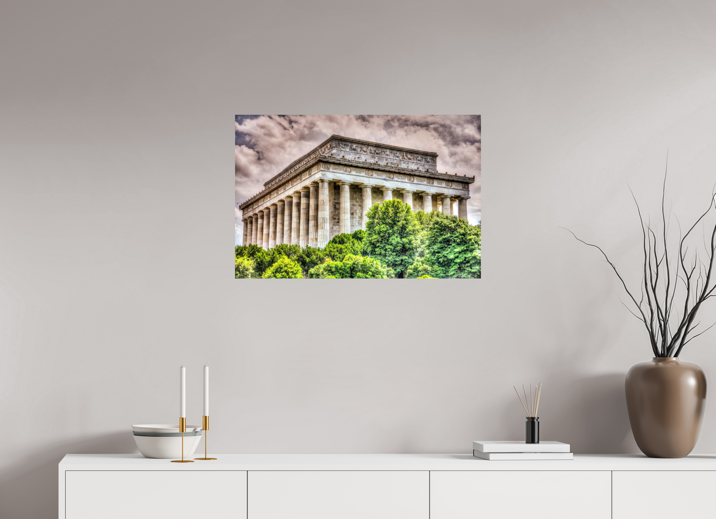 30 x 20″, Photo Print On Fuji Crystal DP II Lincoln Memorial, Washington DC — Dramatic Architectural Fine Art Print