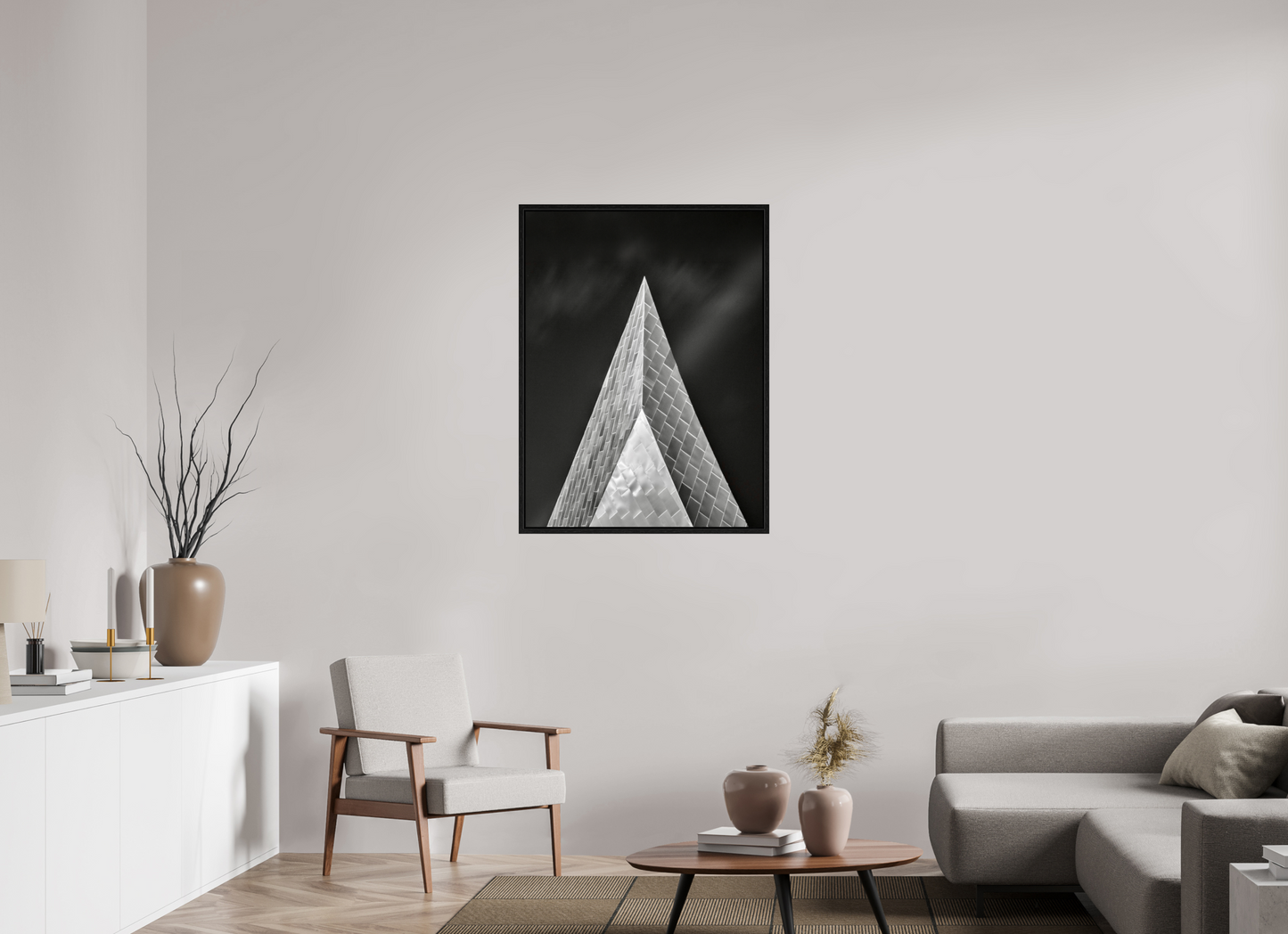 30 x 40″, Floater Frame Into the Black — Fine Art Architectural Photography