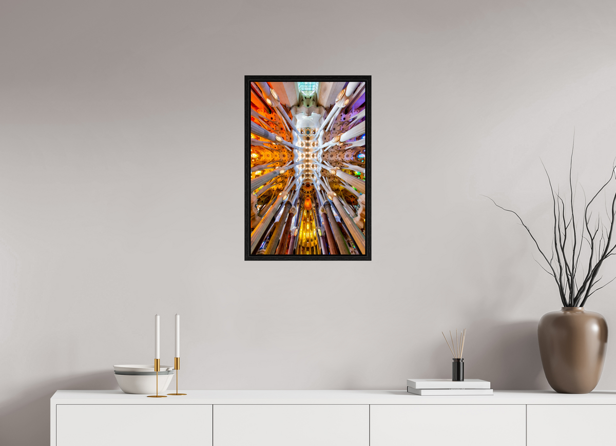 16 x 24.2″, Floater Frame Gaudí’s Celestial Geometry — Sagrada Família, Barcelona