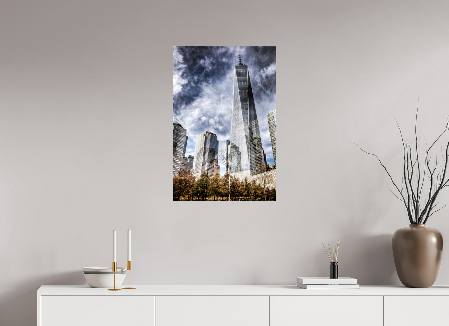 20 x 30″, Photo Print On Fuji Crystal DP II One World Trade Center – Dramatic New York City Architecture Fine Art Photograph