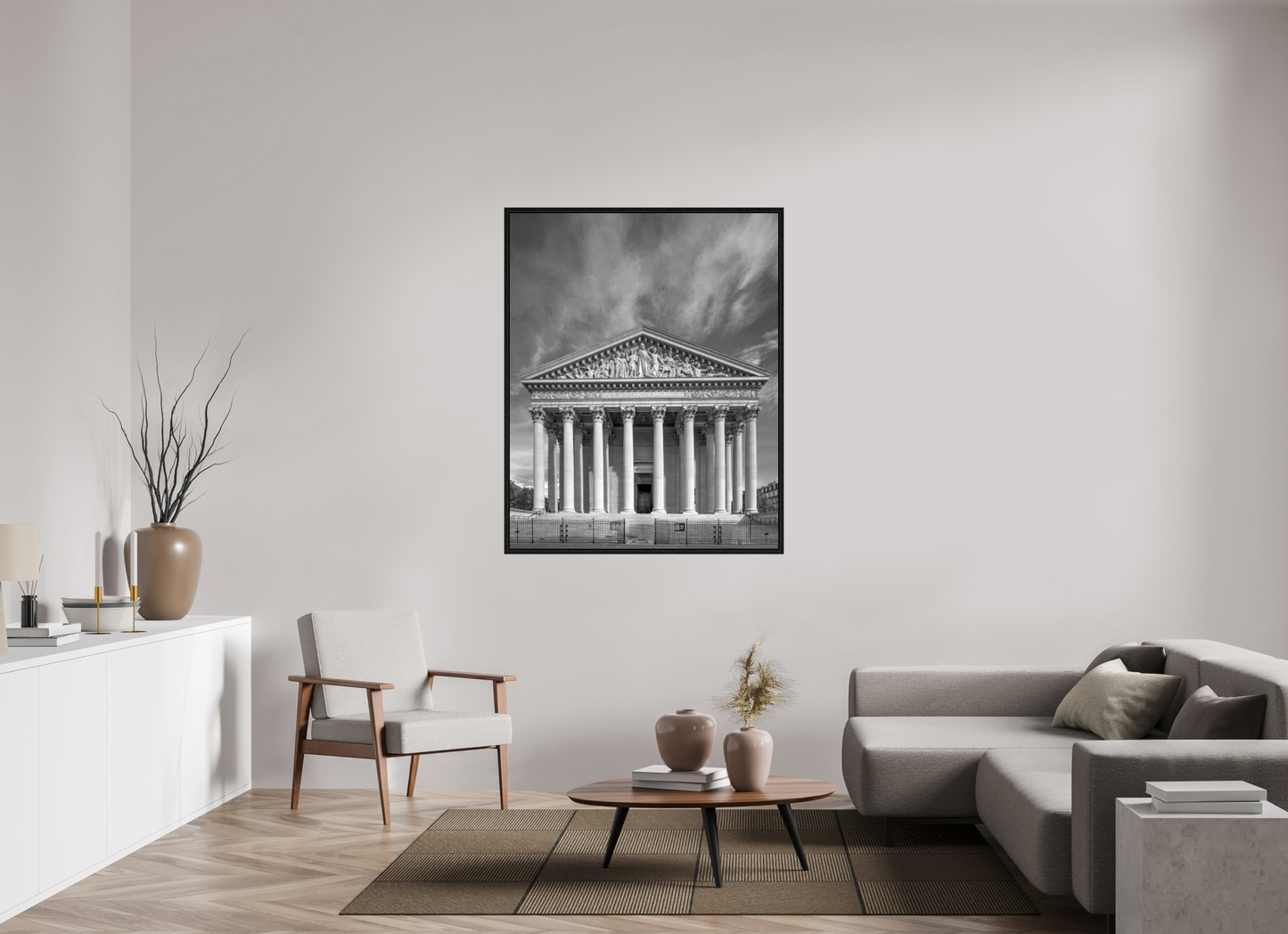 43 x 53.7″, Floater Frame Paris - La Madeleine