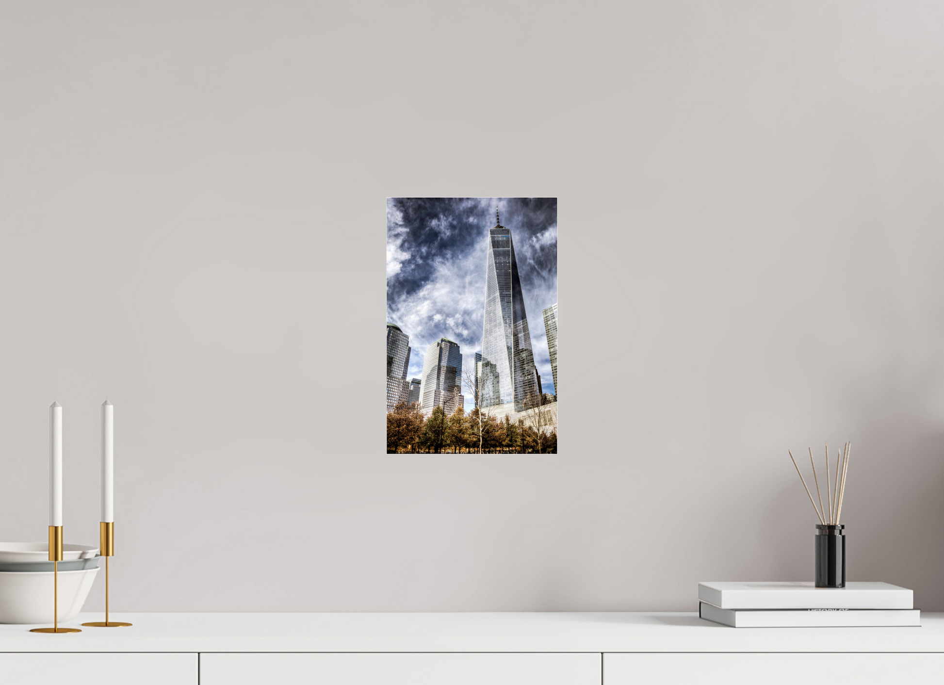 8 x 12″, Photo Print Under Acrylic Glass One World Trade Center – Dramatic New York City Architecture Fine Art Photograph
