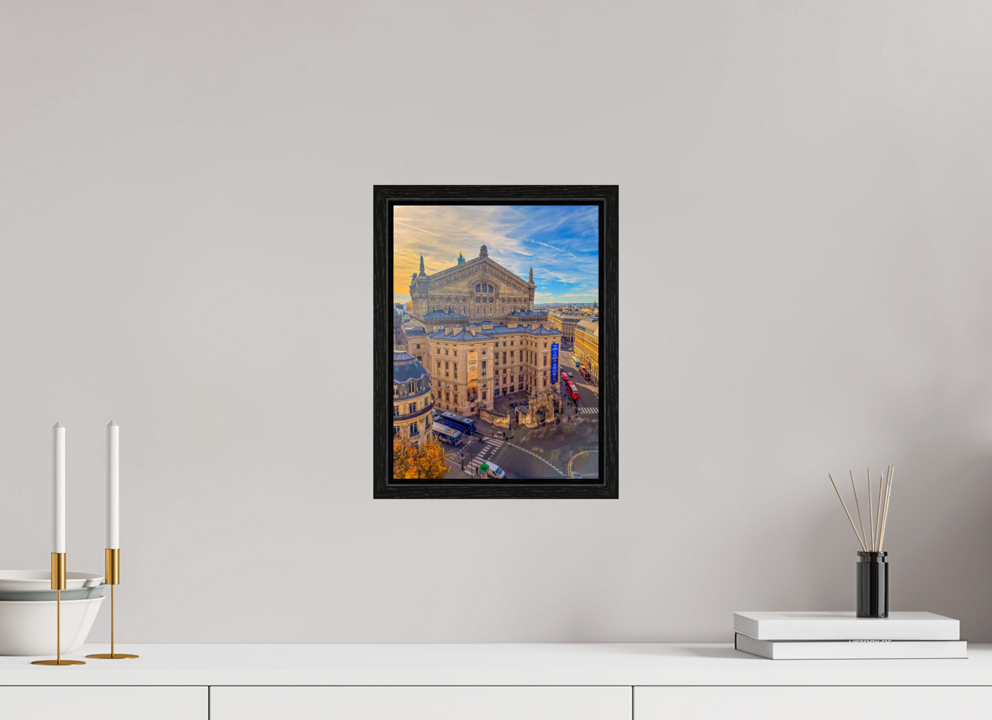 9 x 12″, Floater Frame Paris - Palais Garnier at Sunset