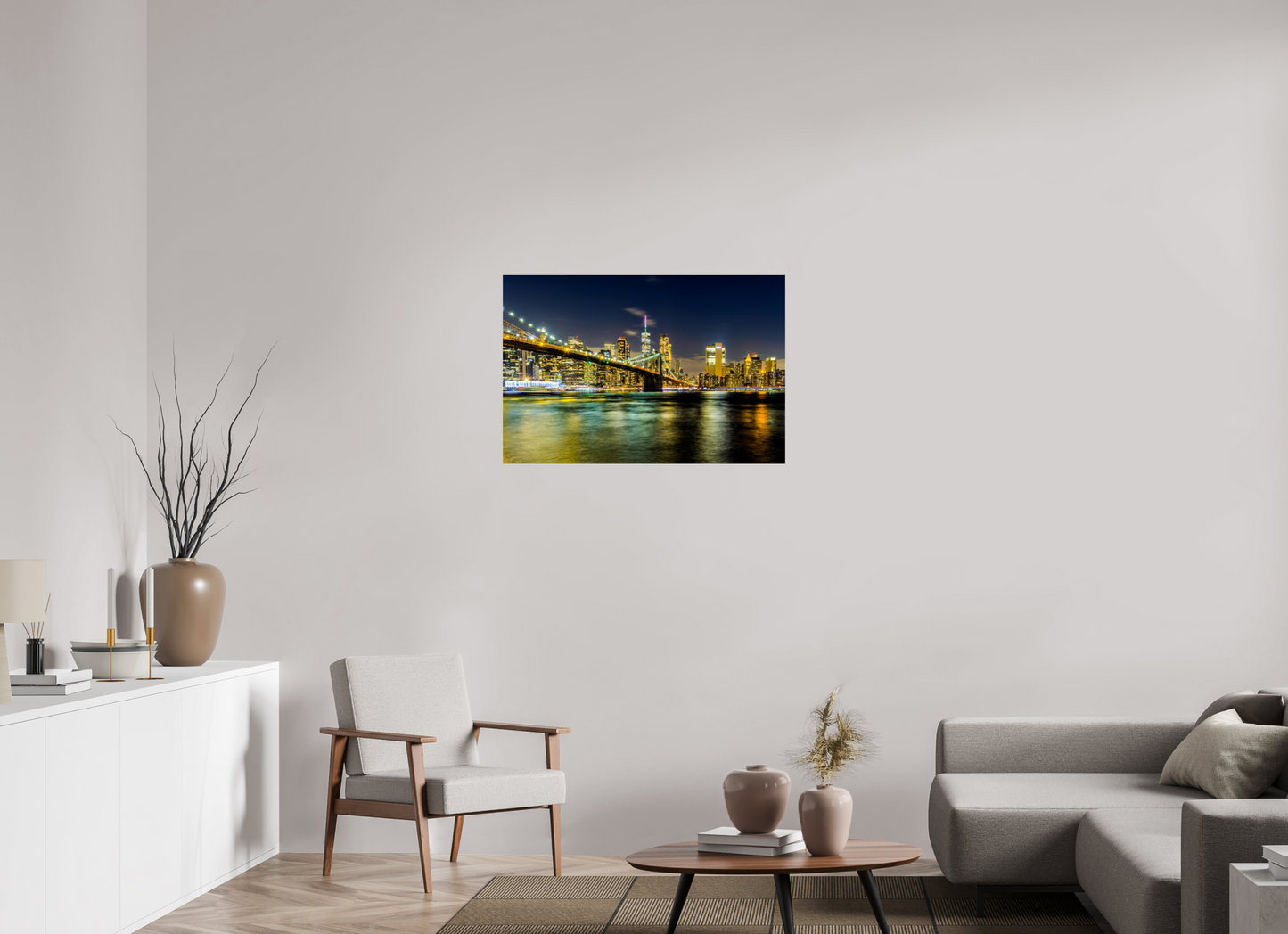 36 x 24″, Photo Print Under Acrylic Glass New York - Manhattan After Dark