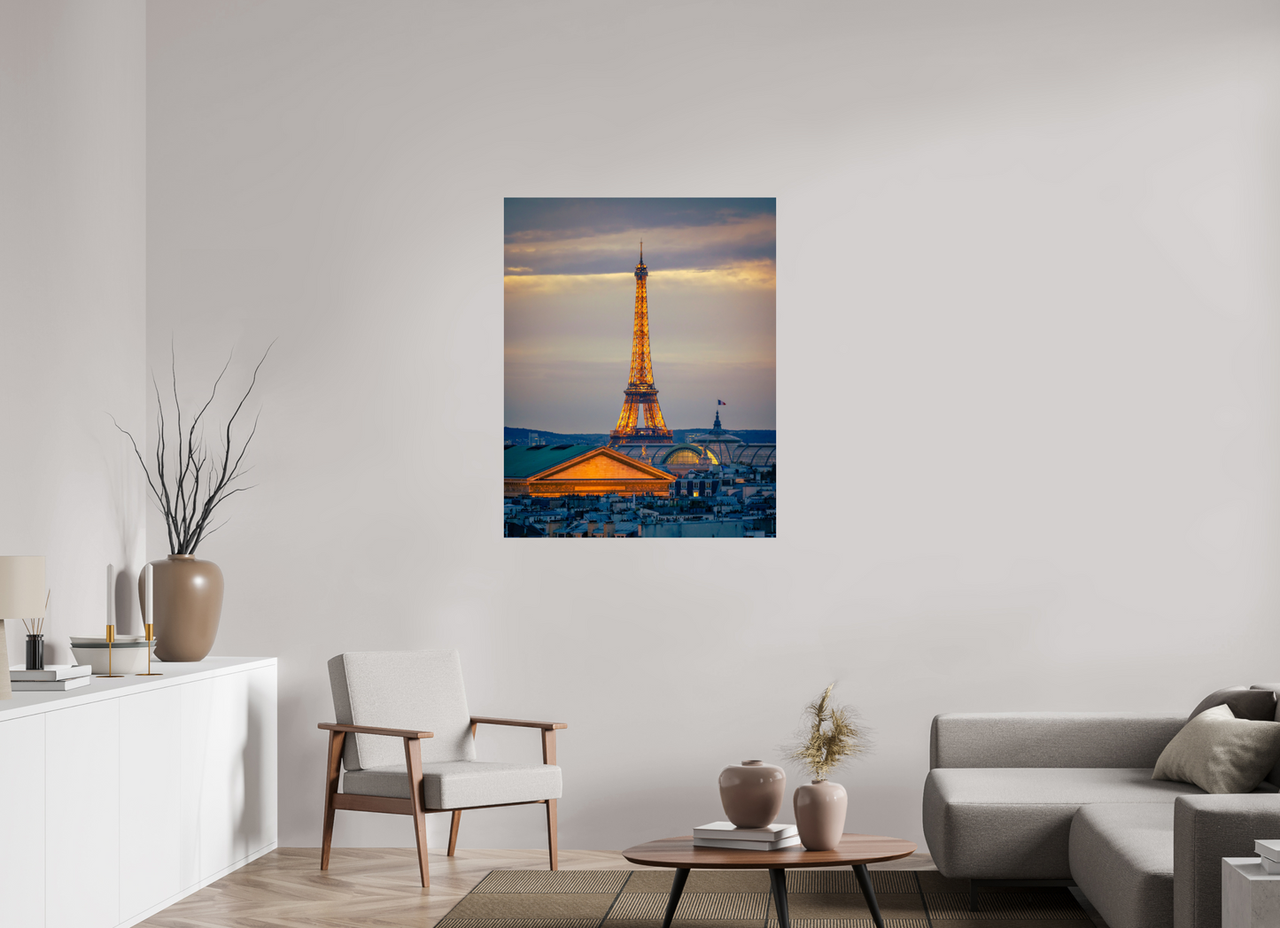 35 x 43.7″, Photo Print On Fuji Crystal DP II Paris - Golden Eiffel Tower