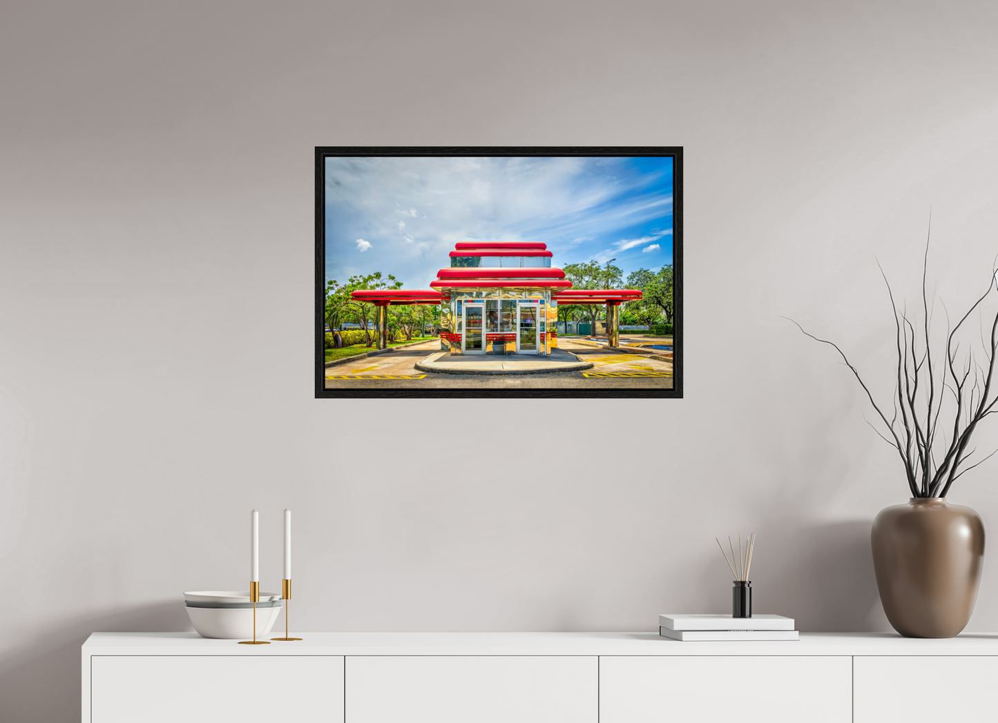 30 x 20″, Floater Frame Florida - Hyperrealism Americana