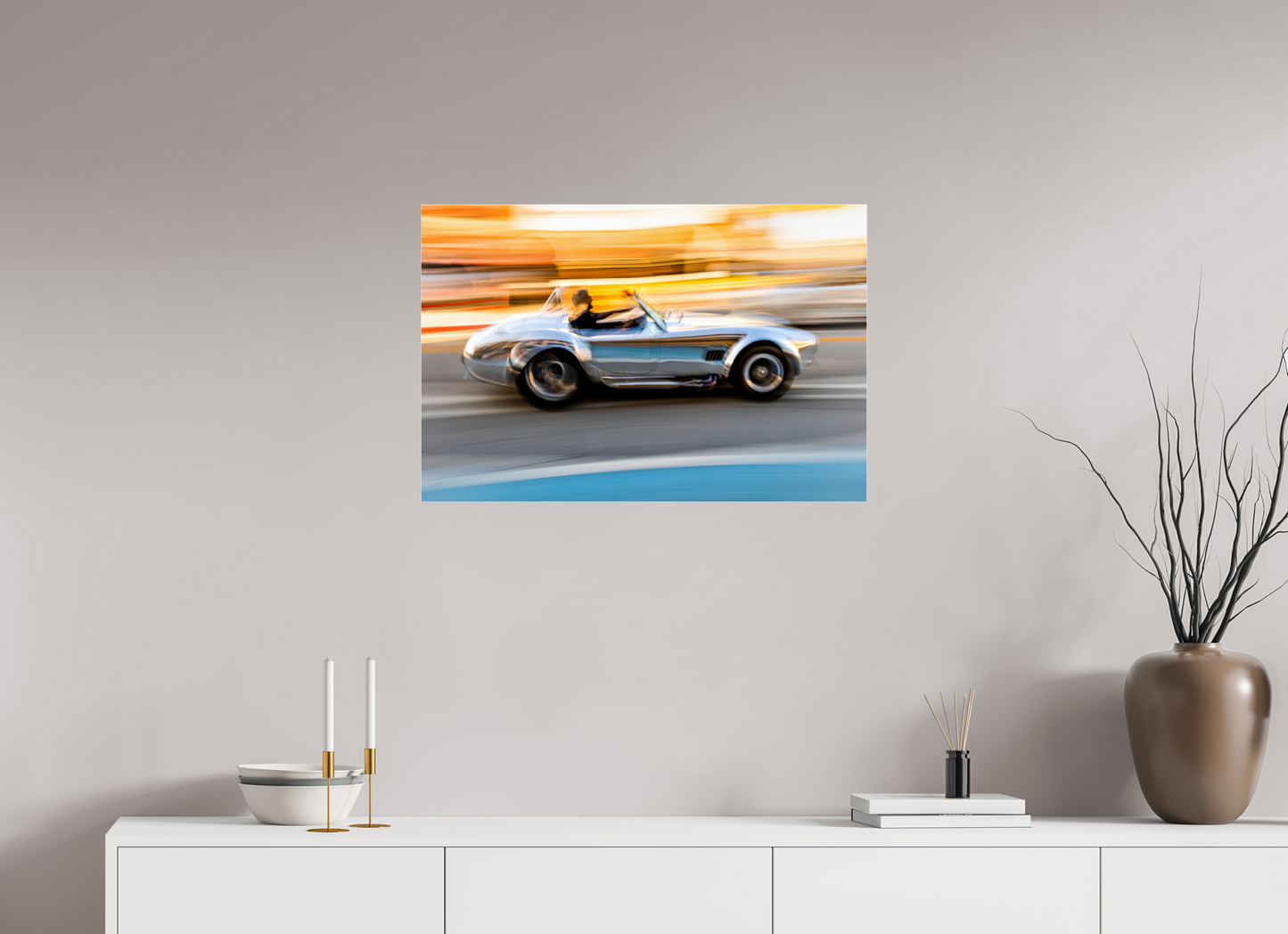 30 x 20″, Photo Print Under Acrylic Glass Cobra in Motion — Fine Art Automotive Photograph
