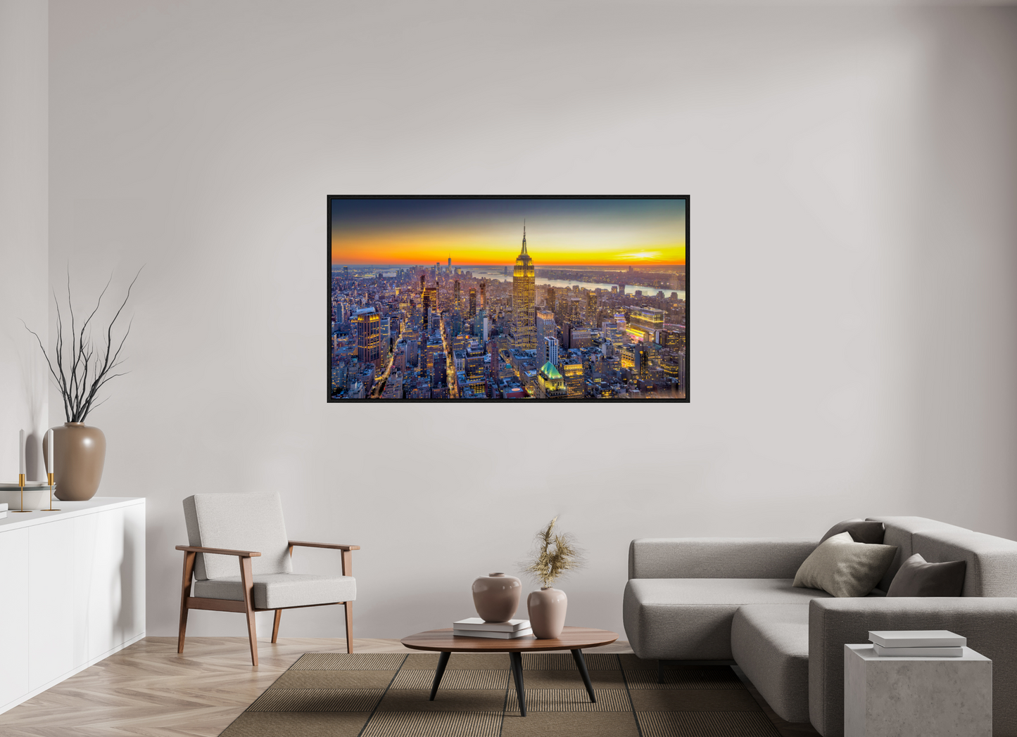 70 x 39.4″, Floater Frame New York - Urban Glow